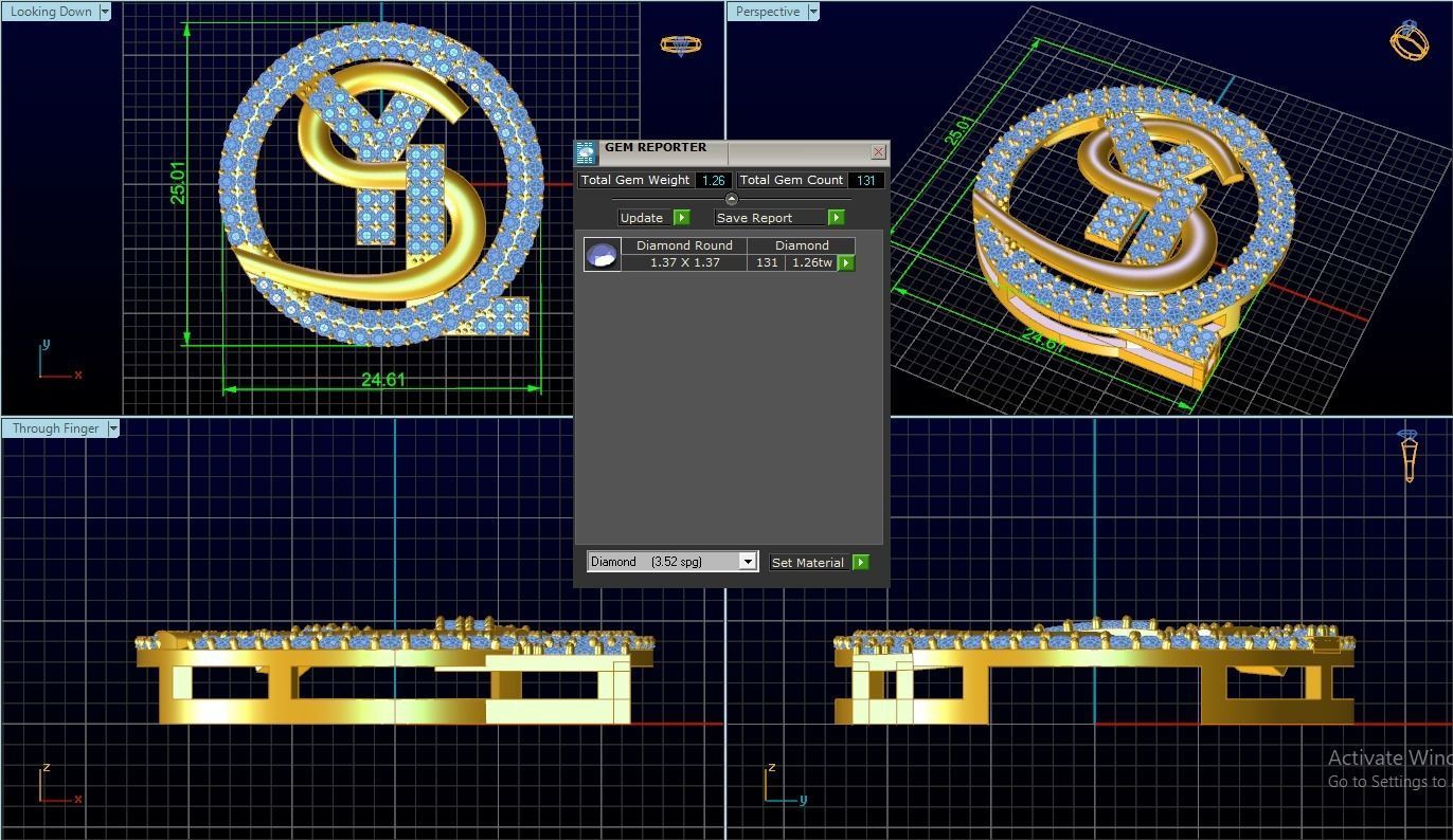 YSL Pendant 3D print model_2