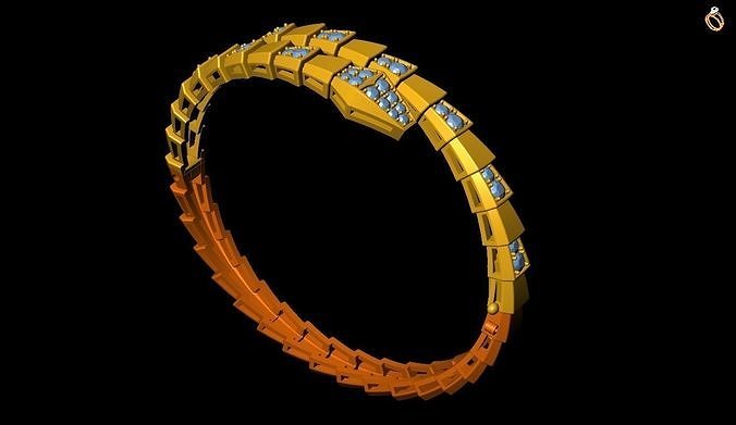 Snake Bangle 3D print model