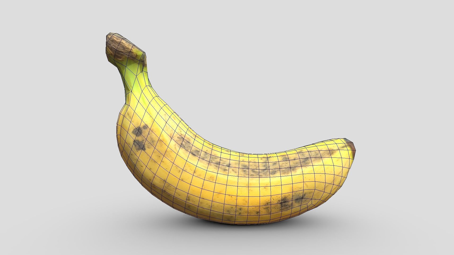 Banana Low-poly 3D model_4