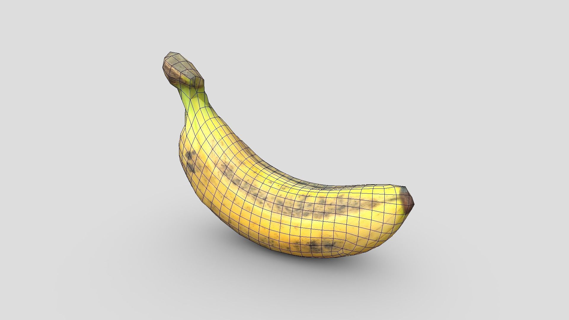 Banana Low-poly 3D model_2