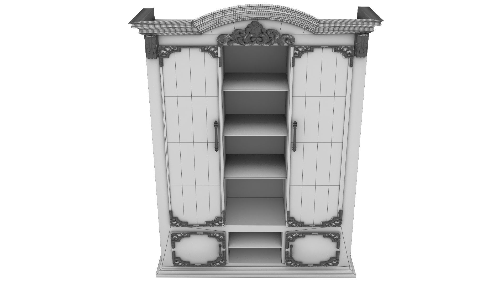 Silverware Cabinet 3D model_8
