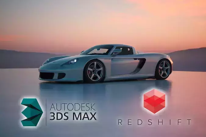 Sunset outdoor studio scene