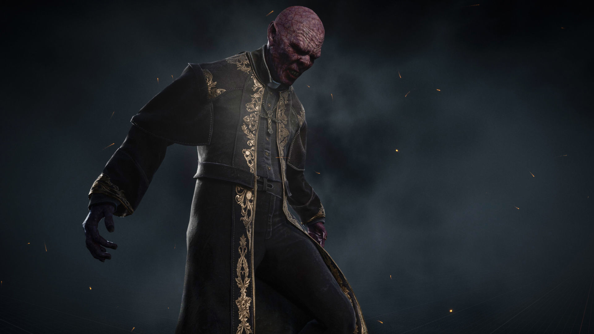 Vampire priest Low-poly 3D model_7