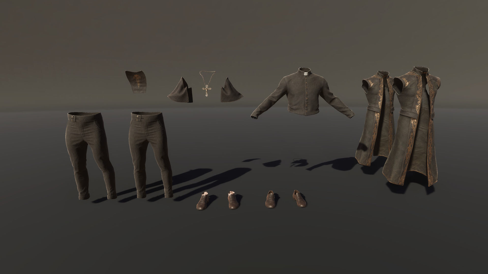 Vampire priest Low-poly 3D model_27