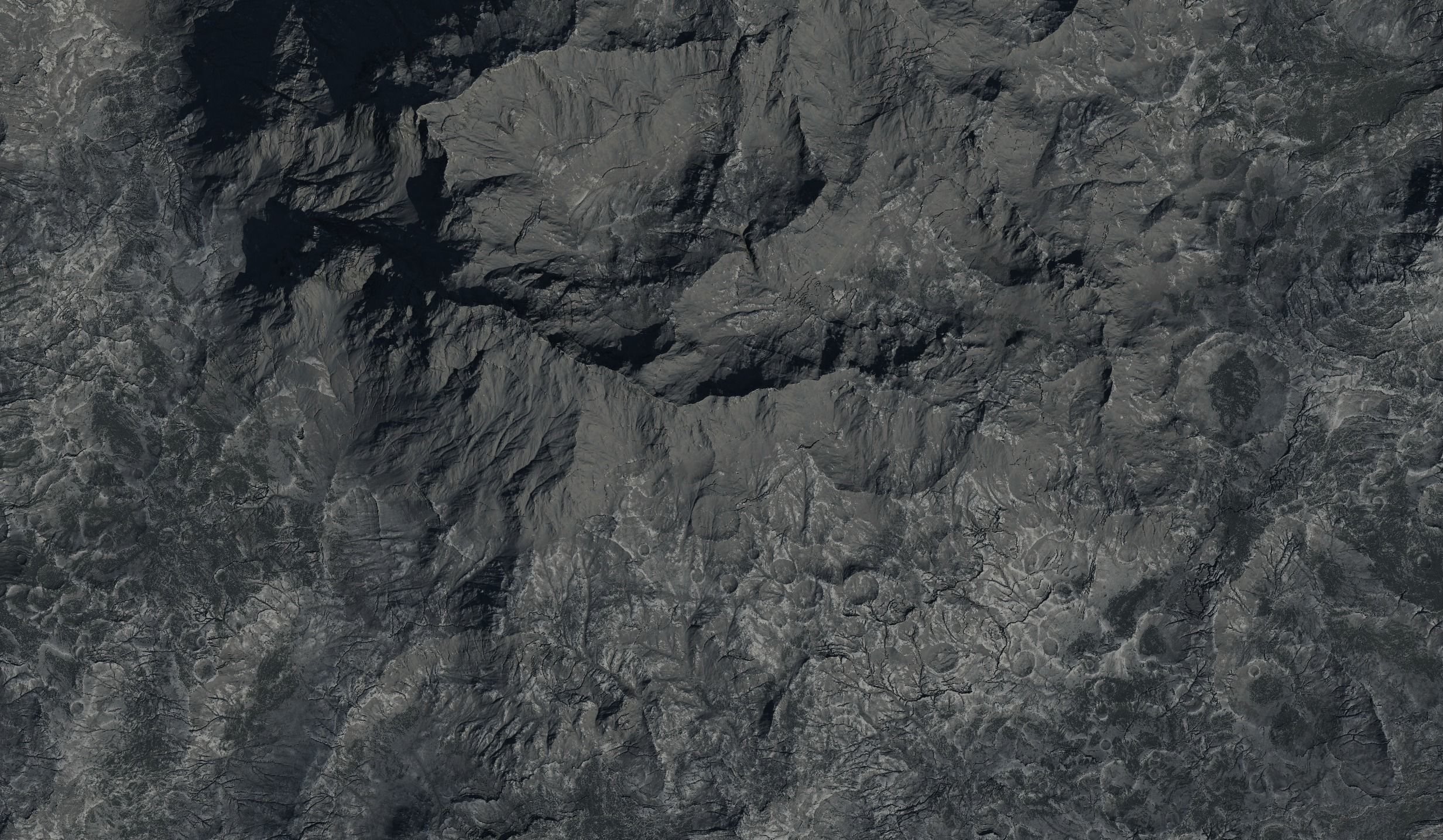 16k Seamless Craters Hill Surface 4 Variations Low-poly 3D model_33