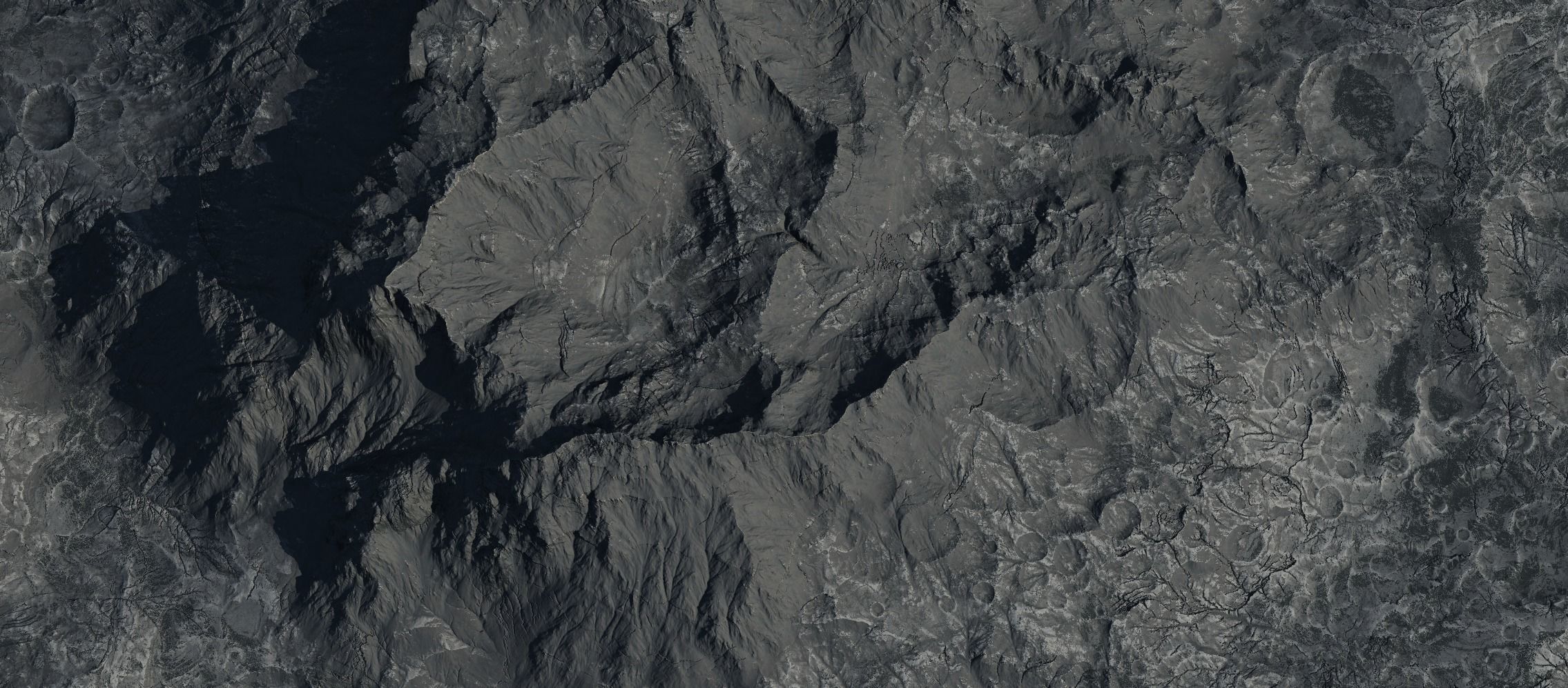 16k Seamless Craters Hill Surface 4 Variations Low-poly 3D model_24