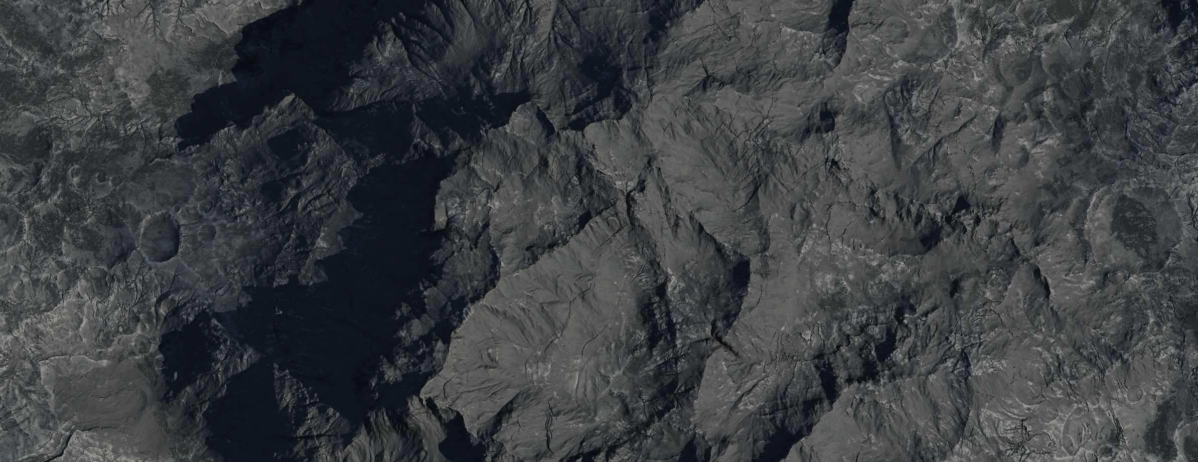 16k Seamless Craters Hill Surface 4 Variations Low-poly 3D model_19