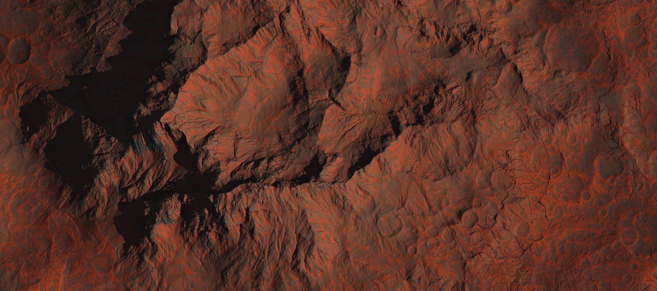 16k Seamless Craters Hill Surface 4 Variations Low-poly 3D model_25