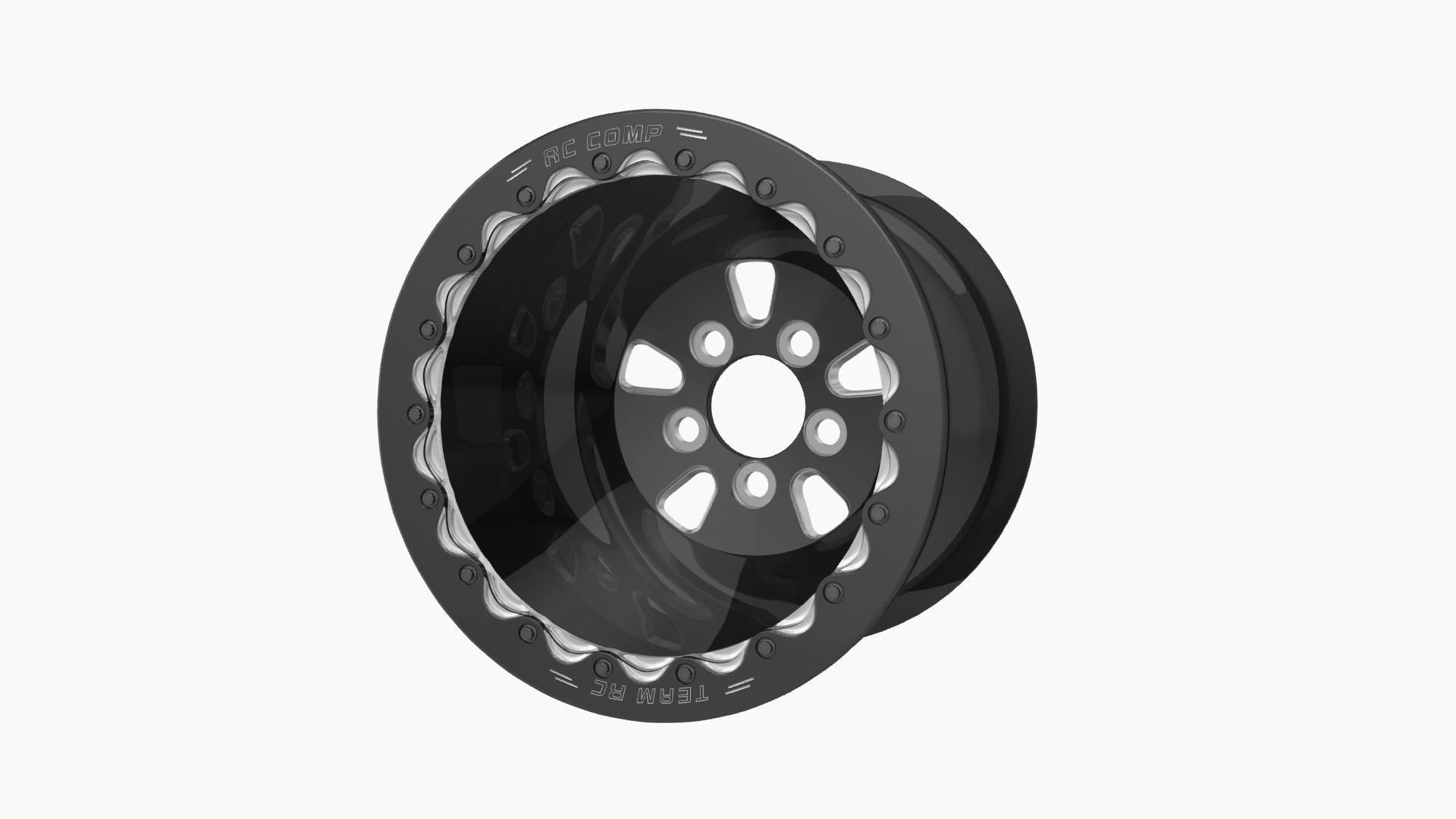 RC Components F-5 HP Eclipse finish rear wheel Low-poly 3D model_2