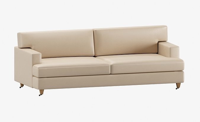 Husk Linen Upholstered Custom Classic Sofa 3D model
