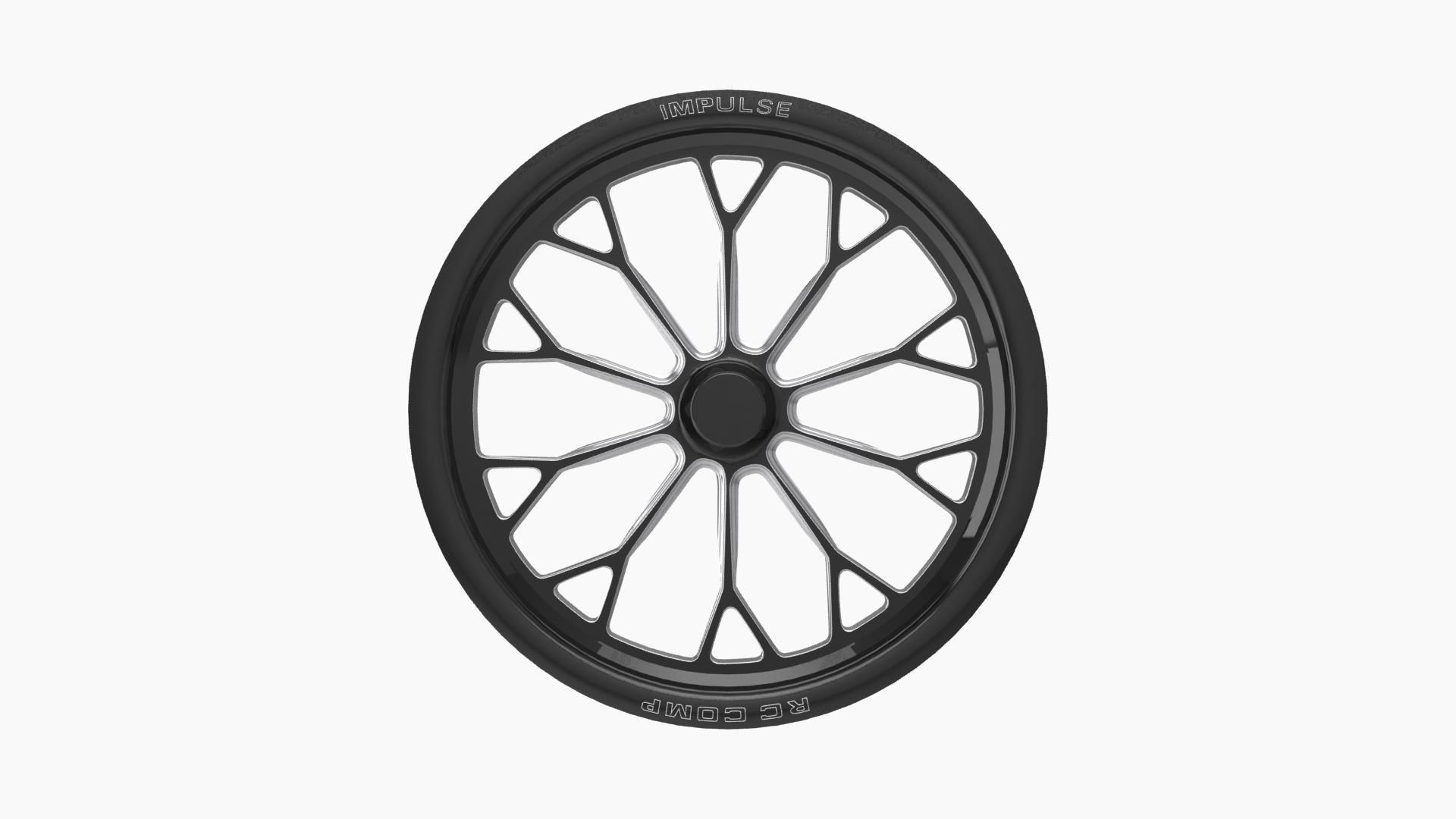 RC Components Impulse drag front wheel Low-poly 3D model_1