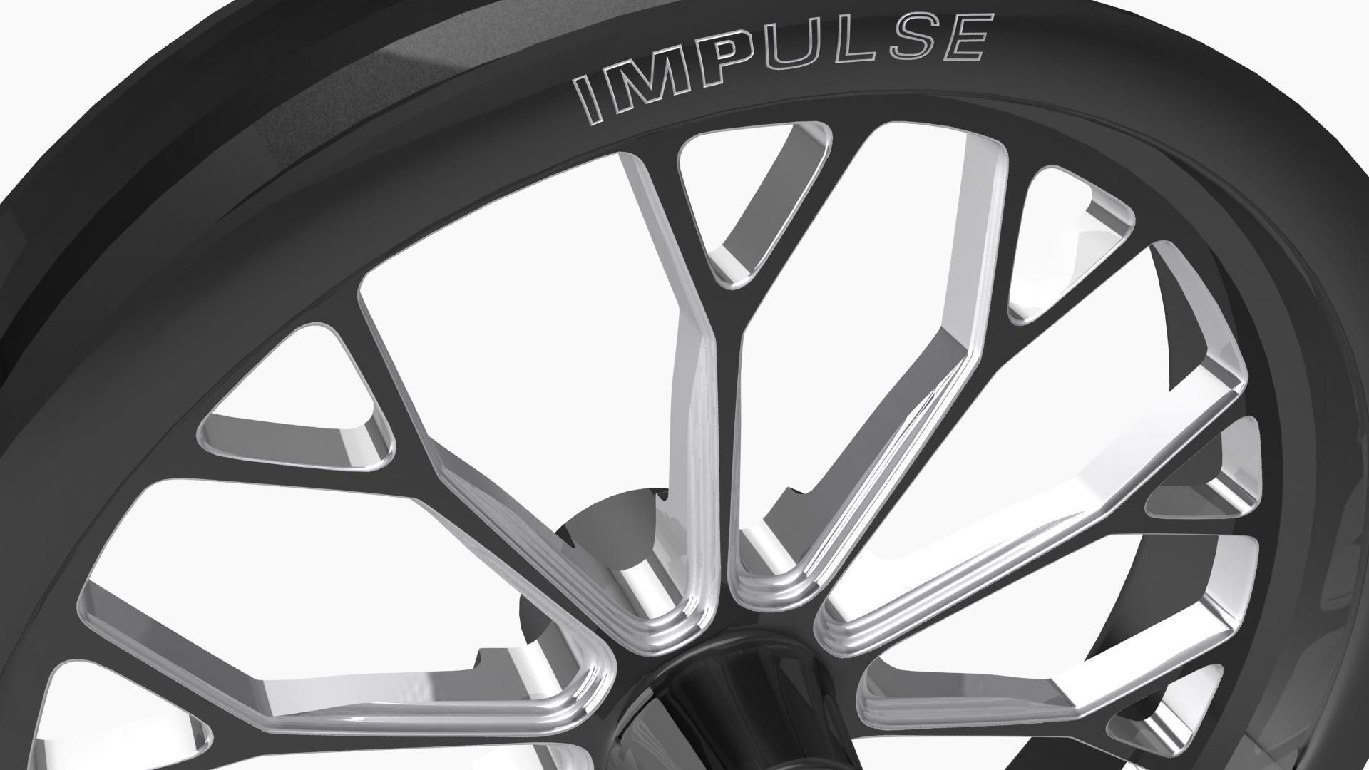 RC Components Impulse drag front wheel Low-poly 3D model_4
