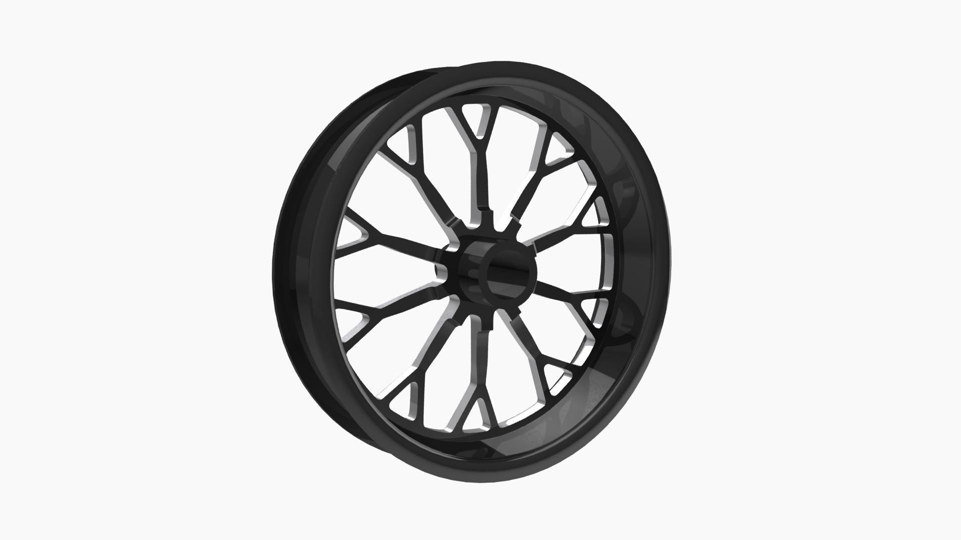 RC Components Impulse drag front wheel Low-poly 3D model_3