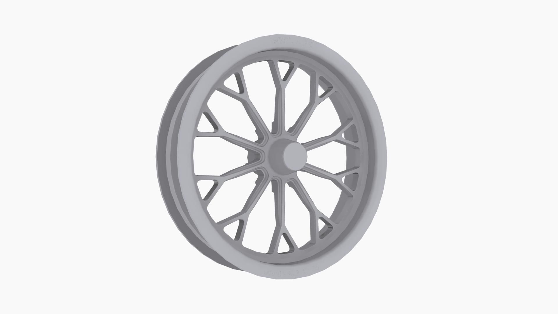 RC Components Impulse drag front wheel Low-poly 3D model_6
