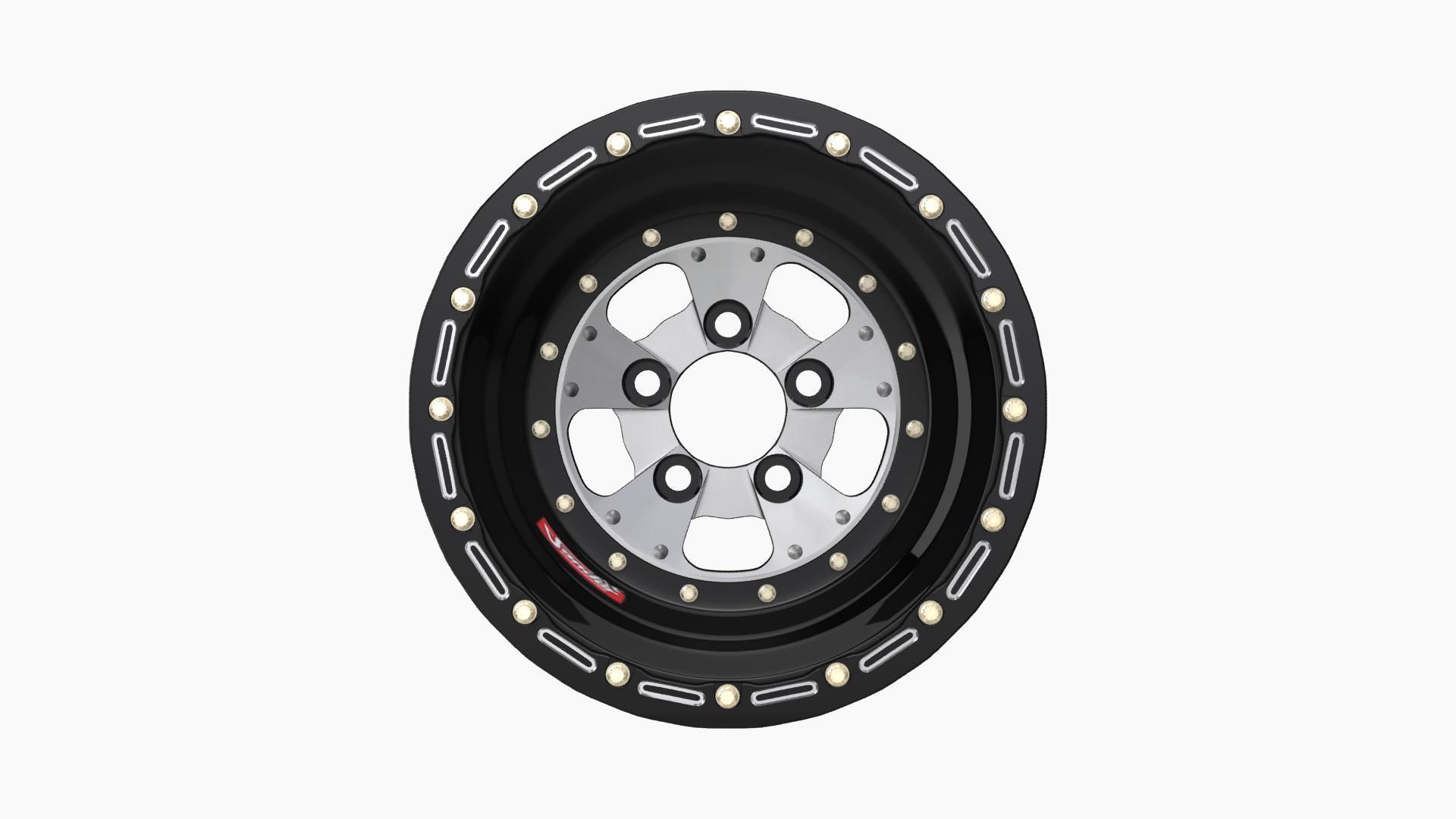 Sander 750 series drag rear wheel Low-poly 3D model_1