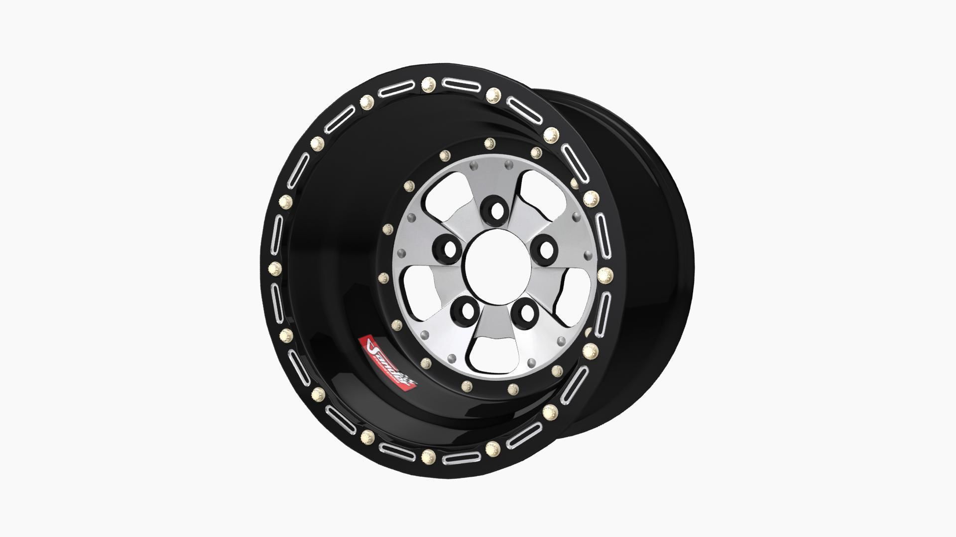 Sander 750 series drag rear wheel Low-poly 3D model_2