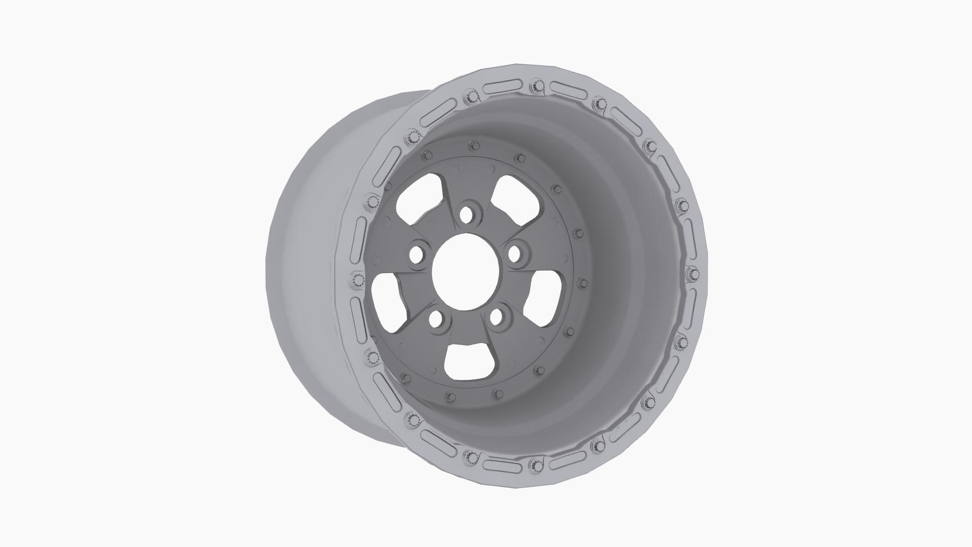 Sander 750 series drag rear wheel Low-poly 3D model_7