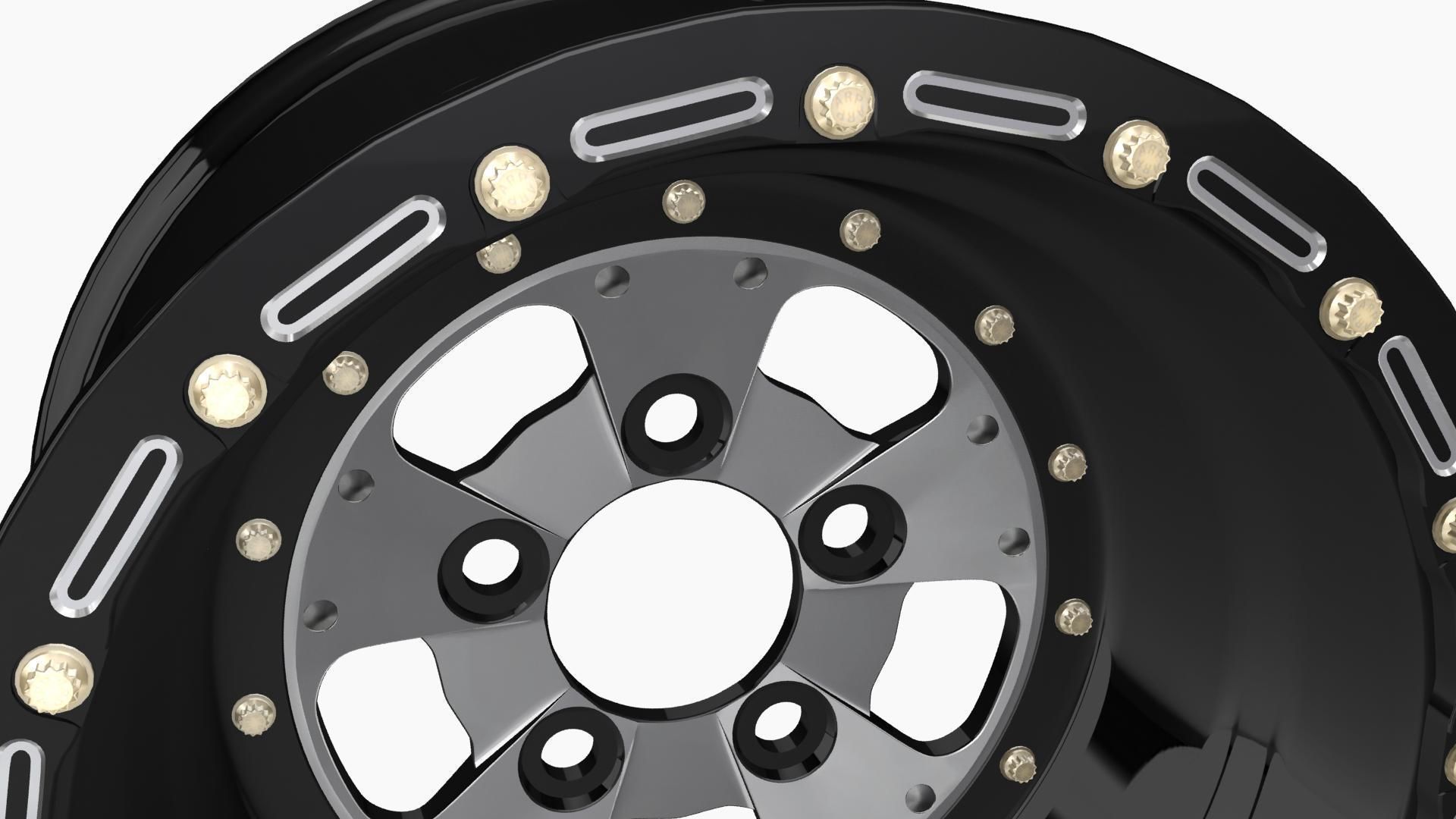 Sander 750 series drag rear wheel Low-poly 3D model_4