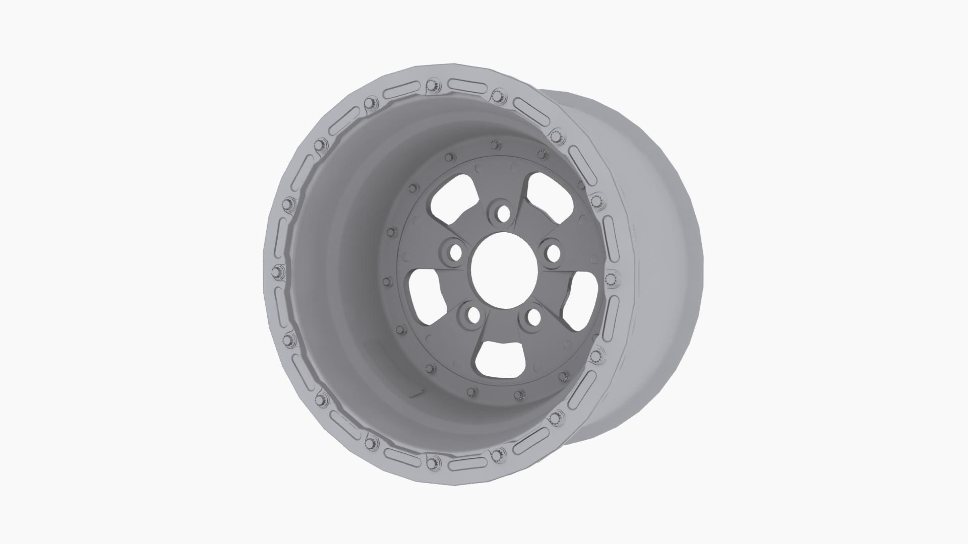 Sander 750 series drag rear wheel Low-poly 3D model_9