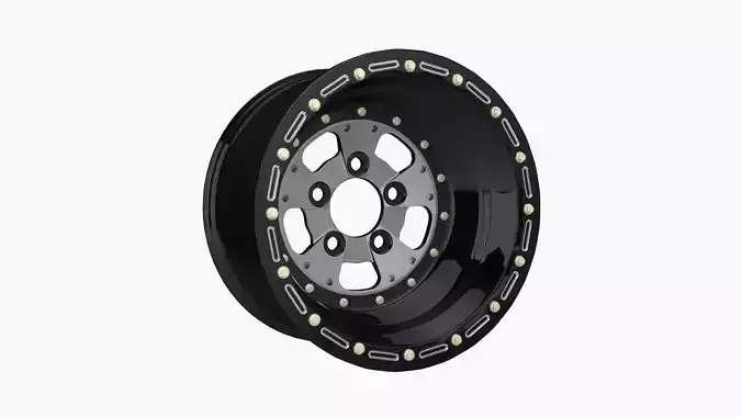 Sander 750 series drag rear wheel Low-poly 3D model