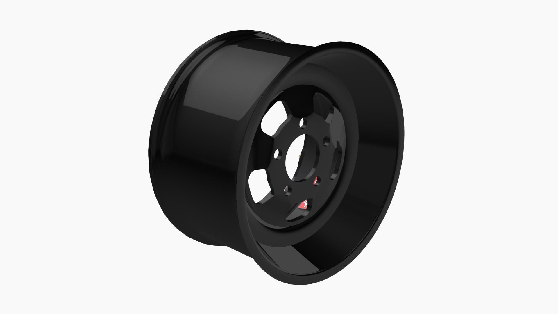 Sander 750 series drag rear wheel Low-poly 3D model_3