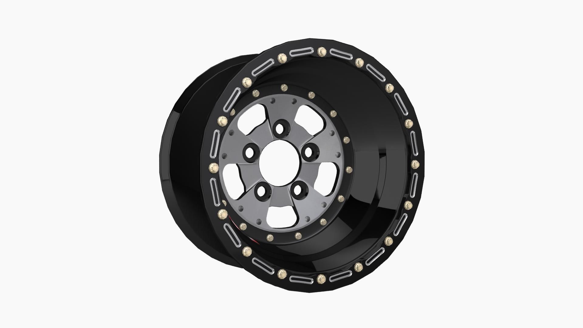 Sander 750 series drag rear wheel Low-poly 3D model_6