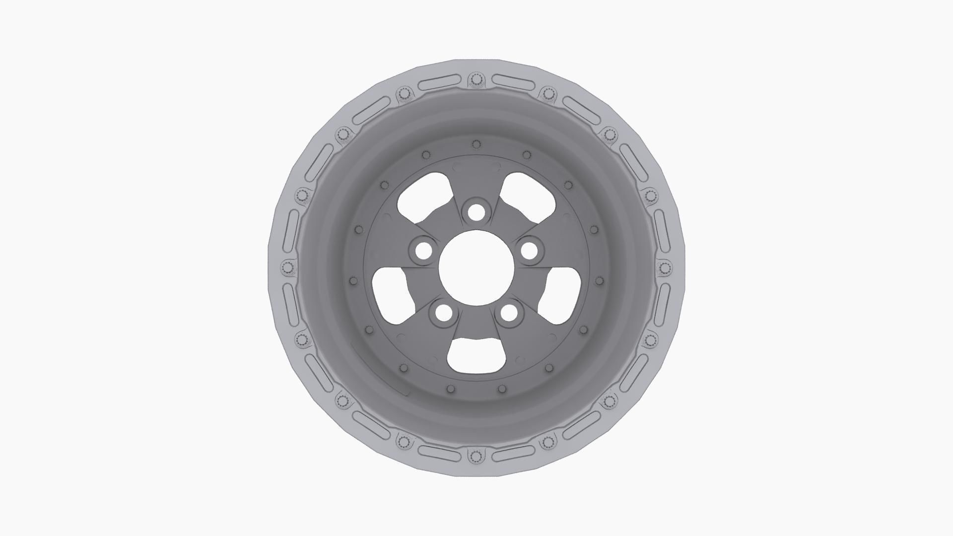 Sander 750 series drag rear wheel Low-poly 3D model_8