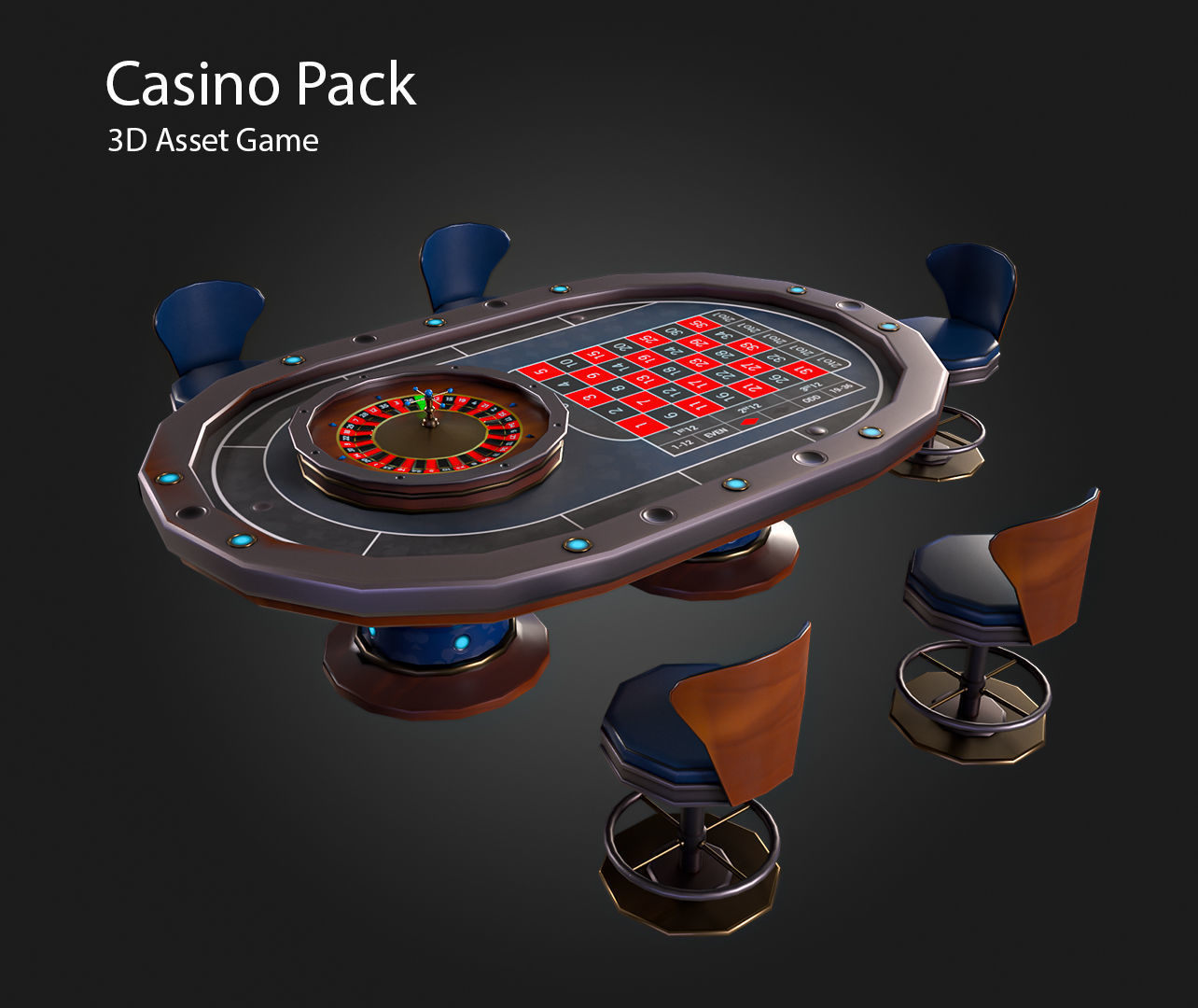 Casino Pack Low-poly 3D model_15