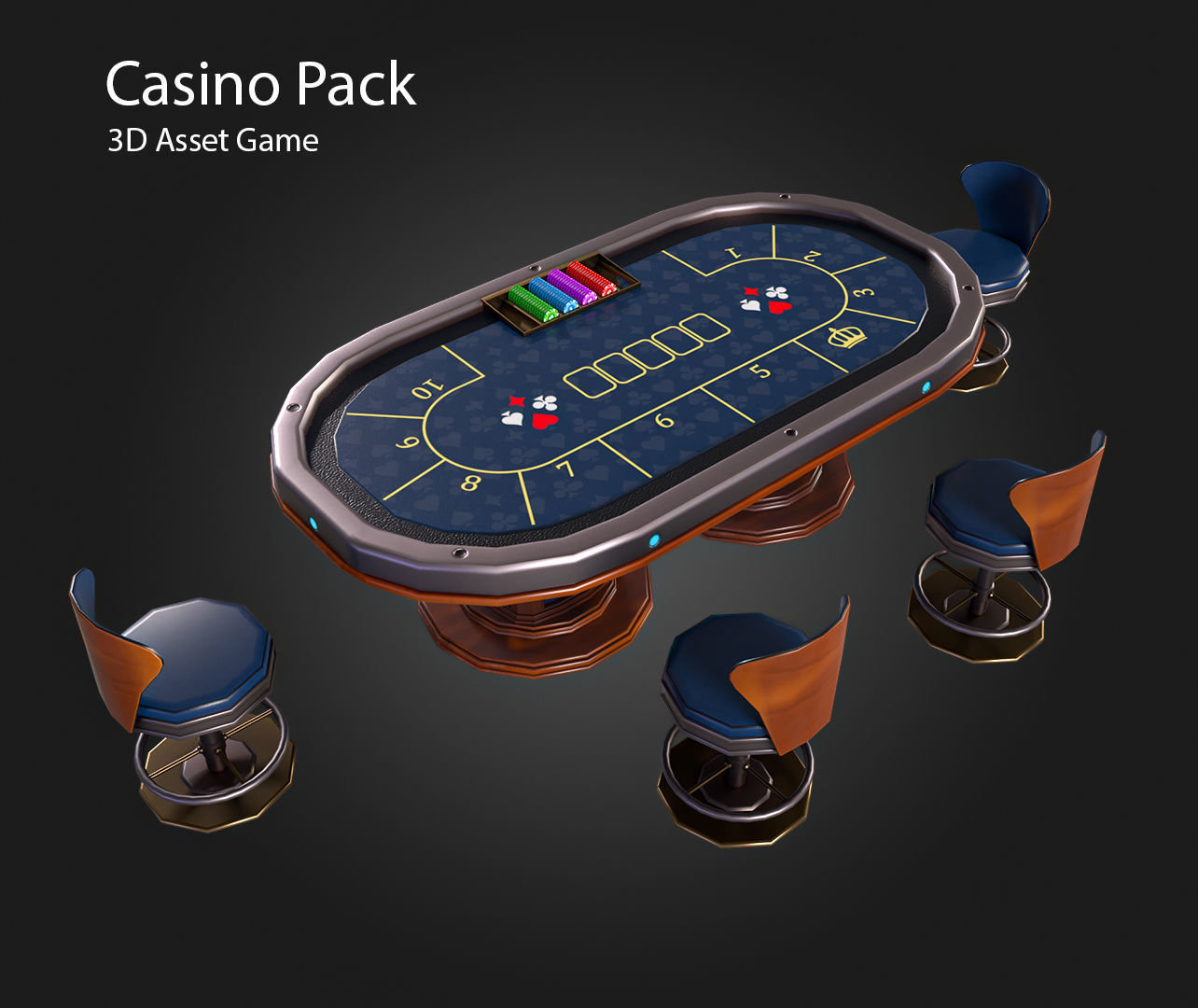 Casino Pack Low-poly 3D model_12