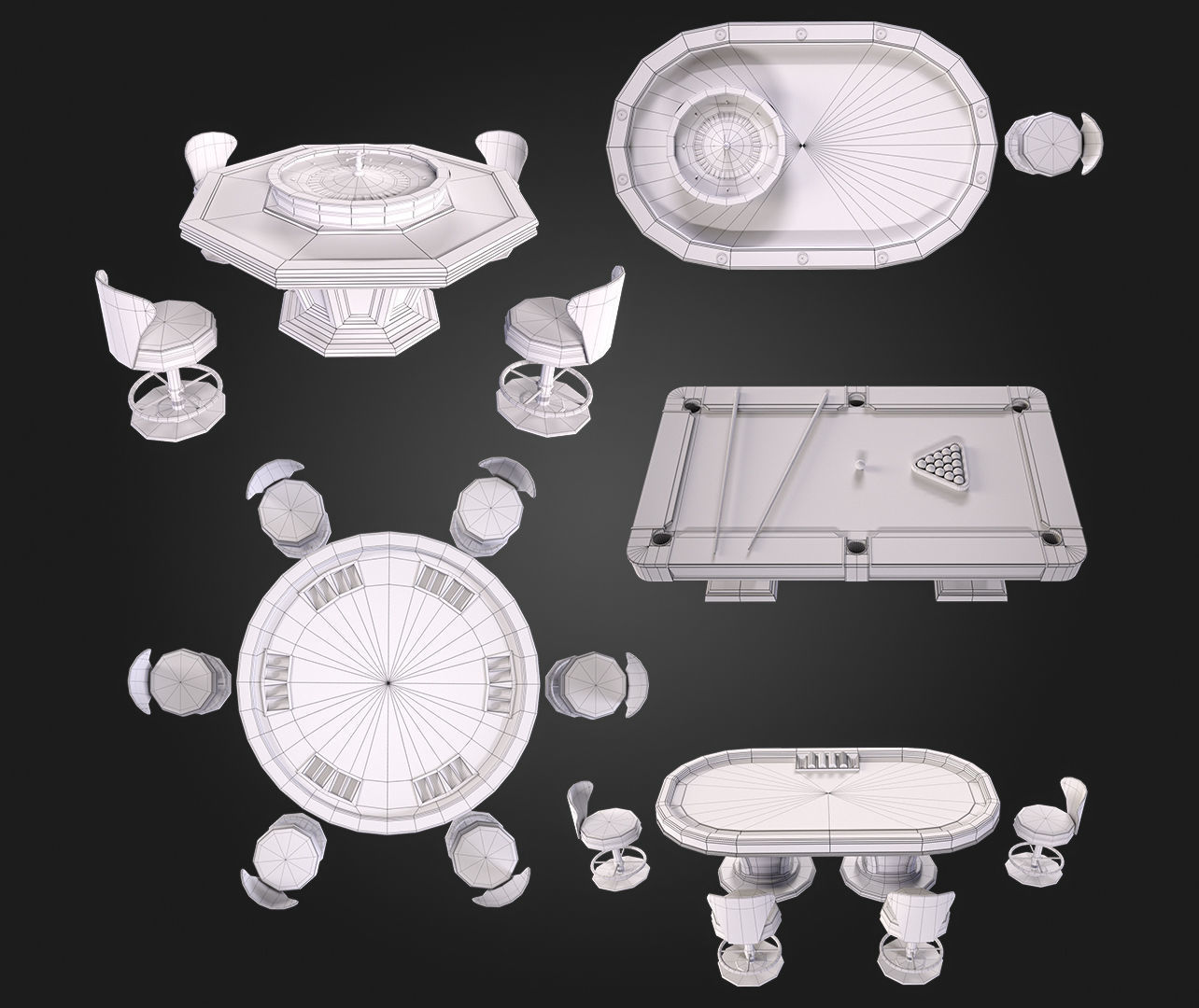 Casino Pack Low-poly 3D model_18