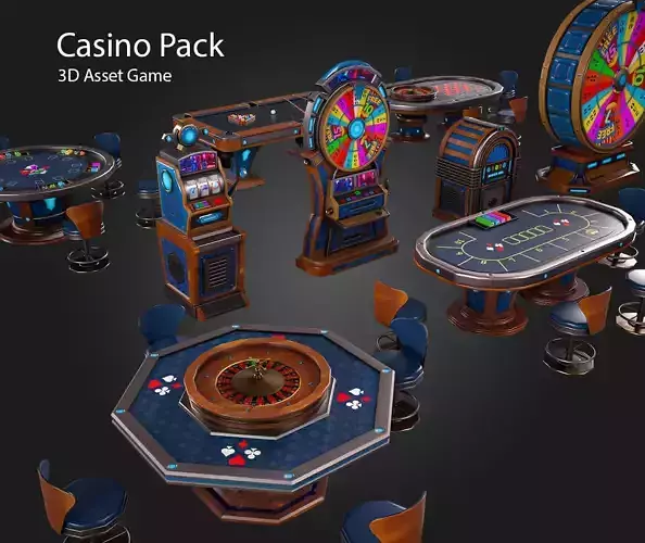 Casino Pack Low-poly 3D model