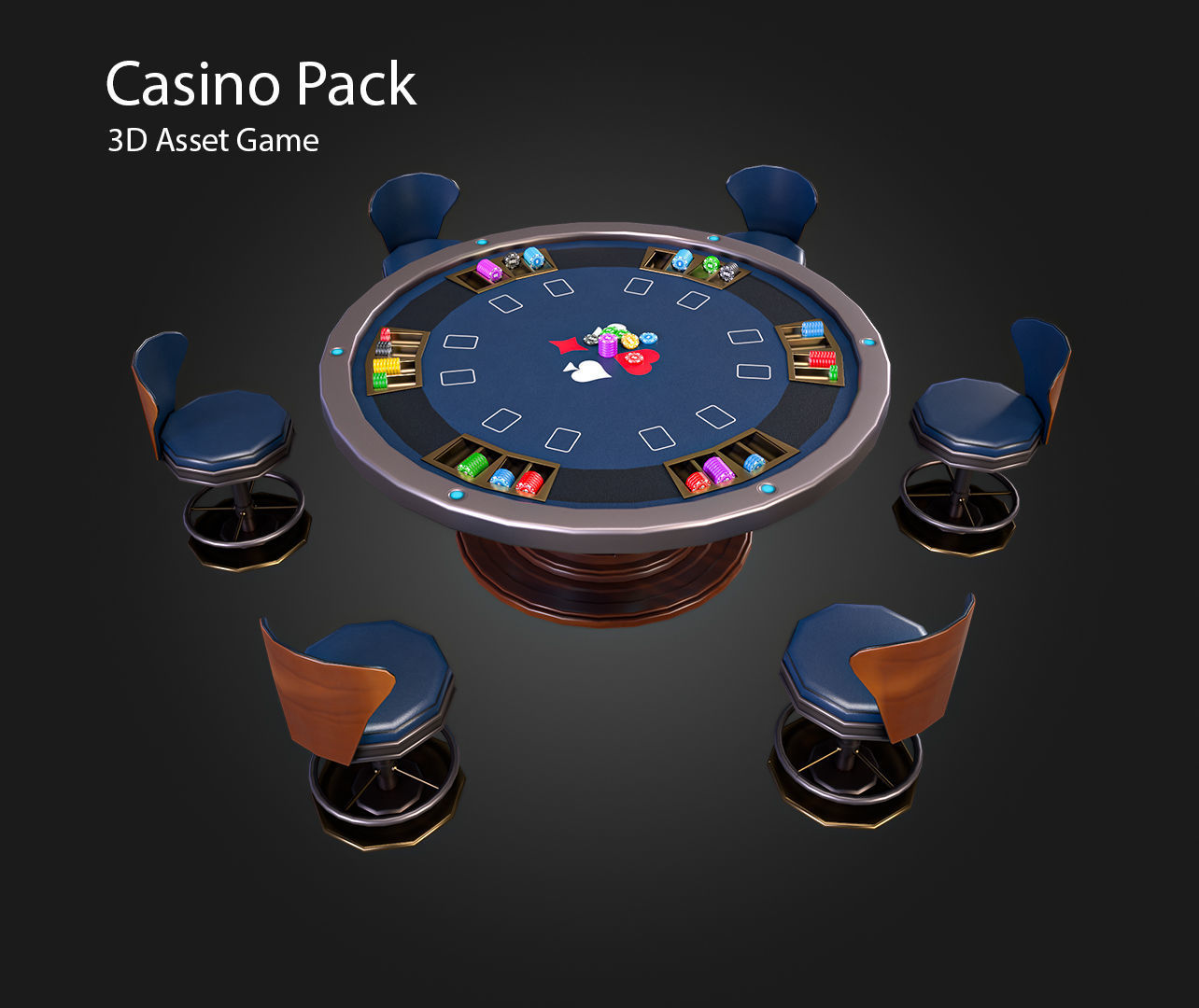 Casino Pack Low-poly 3D model_13