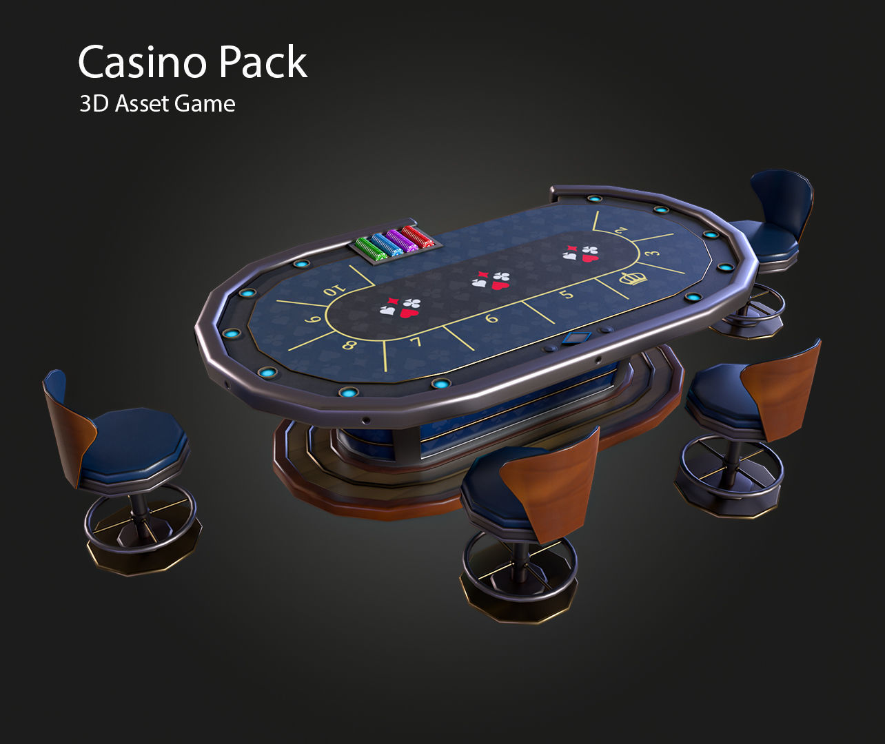 Casino Pack Low-poly 3D model_11