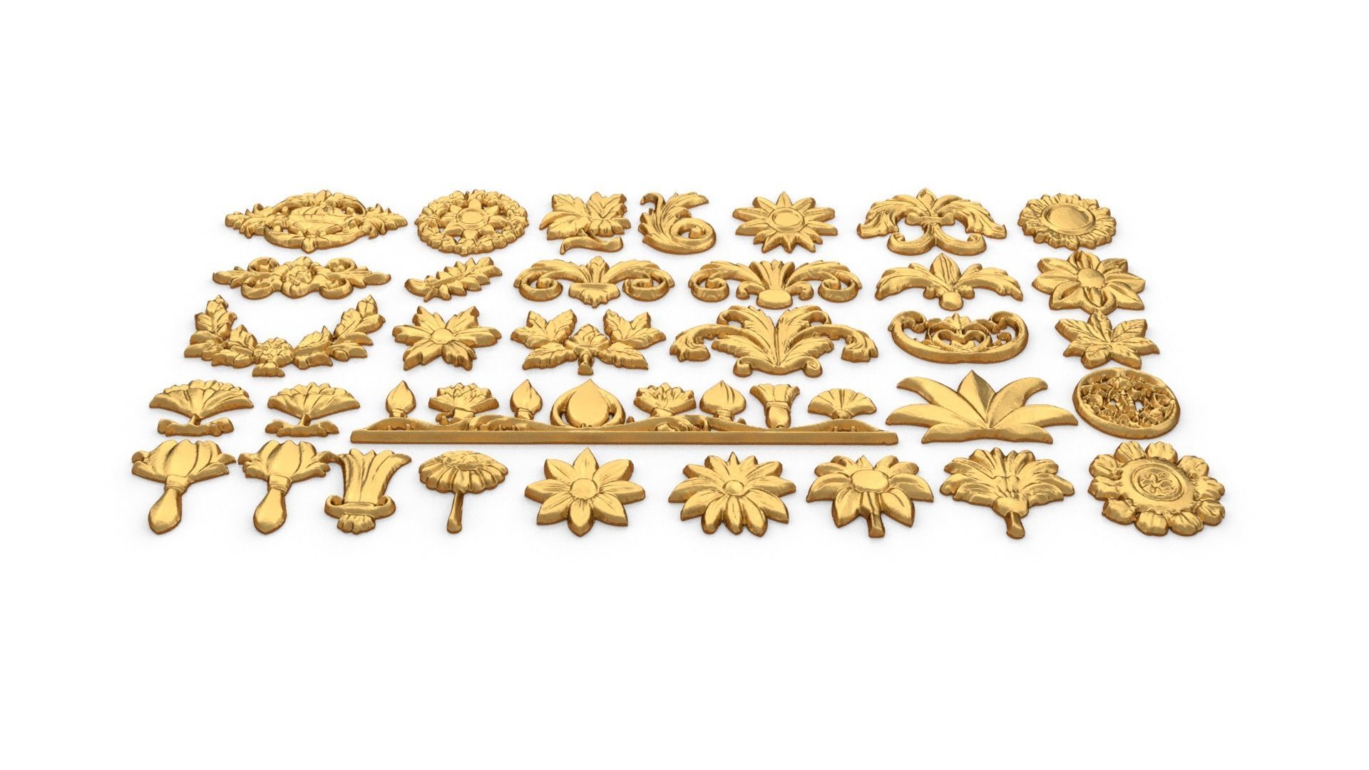 Acanthus Leaves Collection 20 3D print model_3