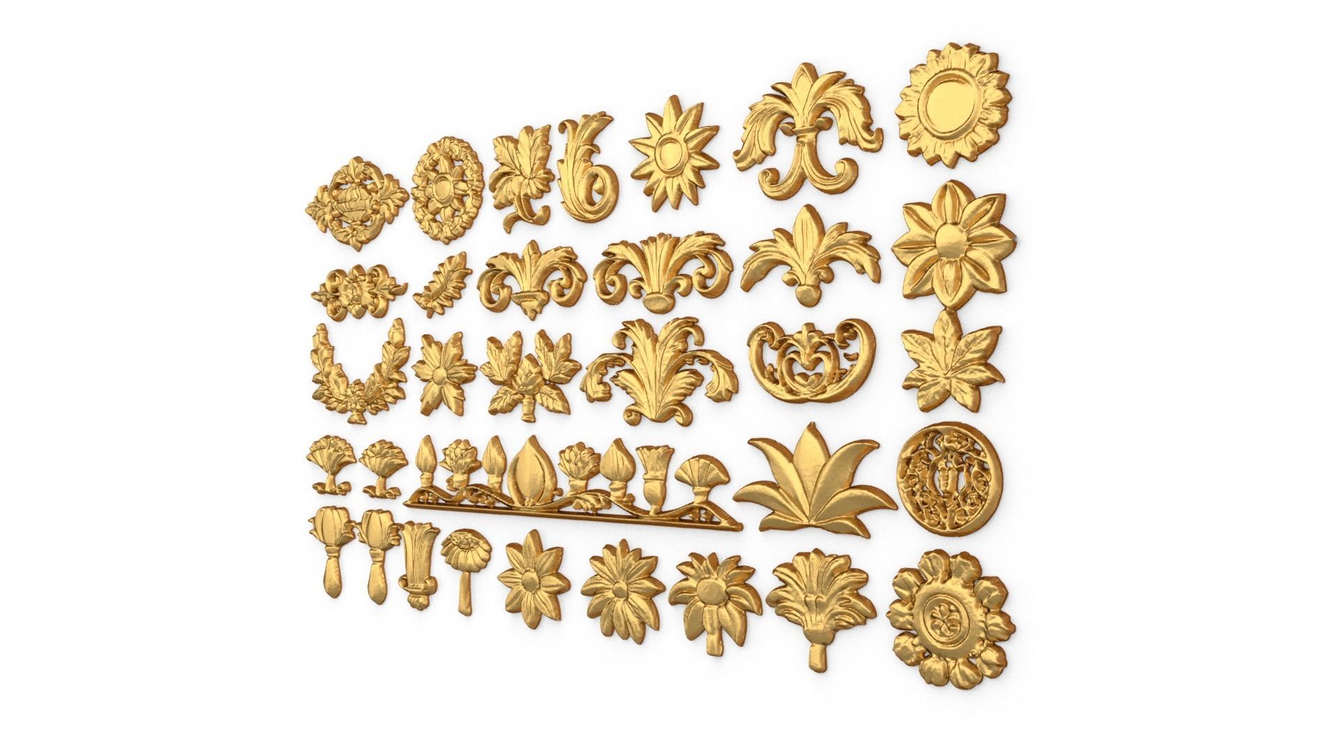 Acanthus Leaves Collection 20 3D print model_2