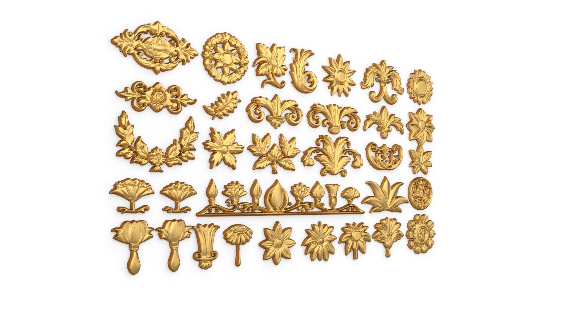 Acanthus Leaves Collection 20 3D print model_1