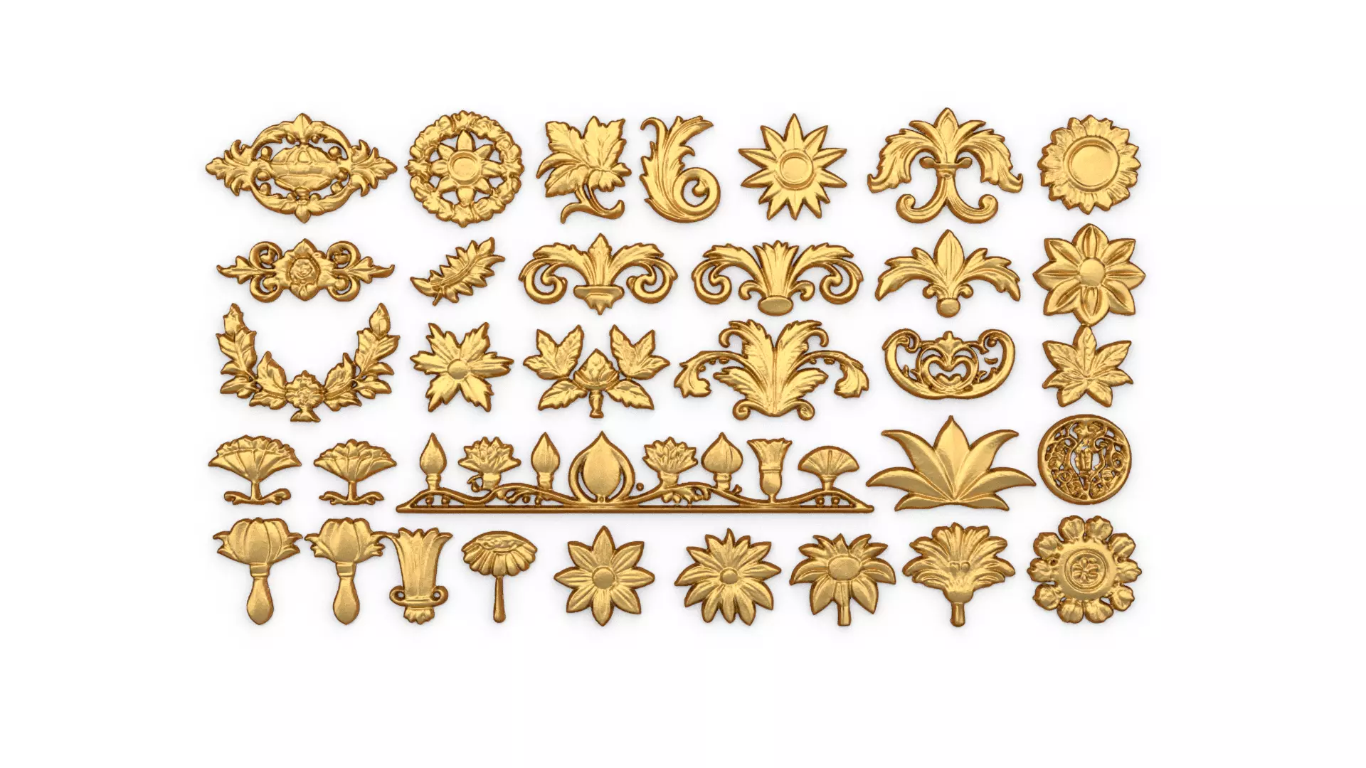 Acanthus Leaves Collection 20 3D print model_0