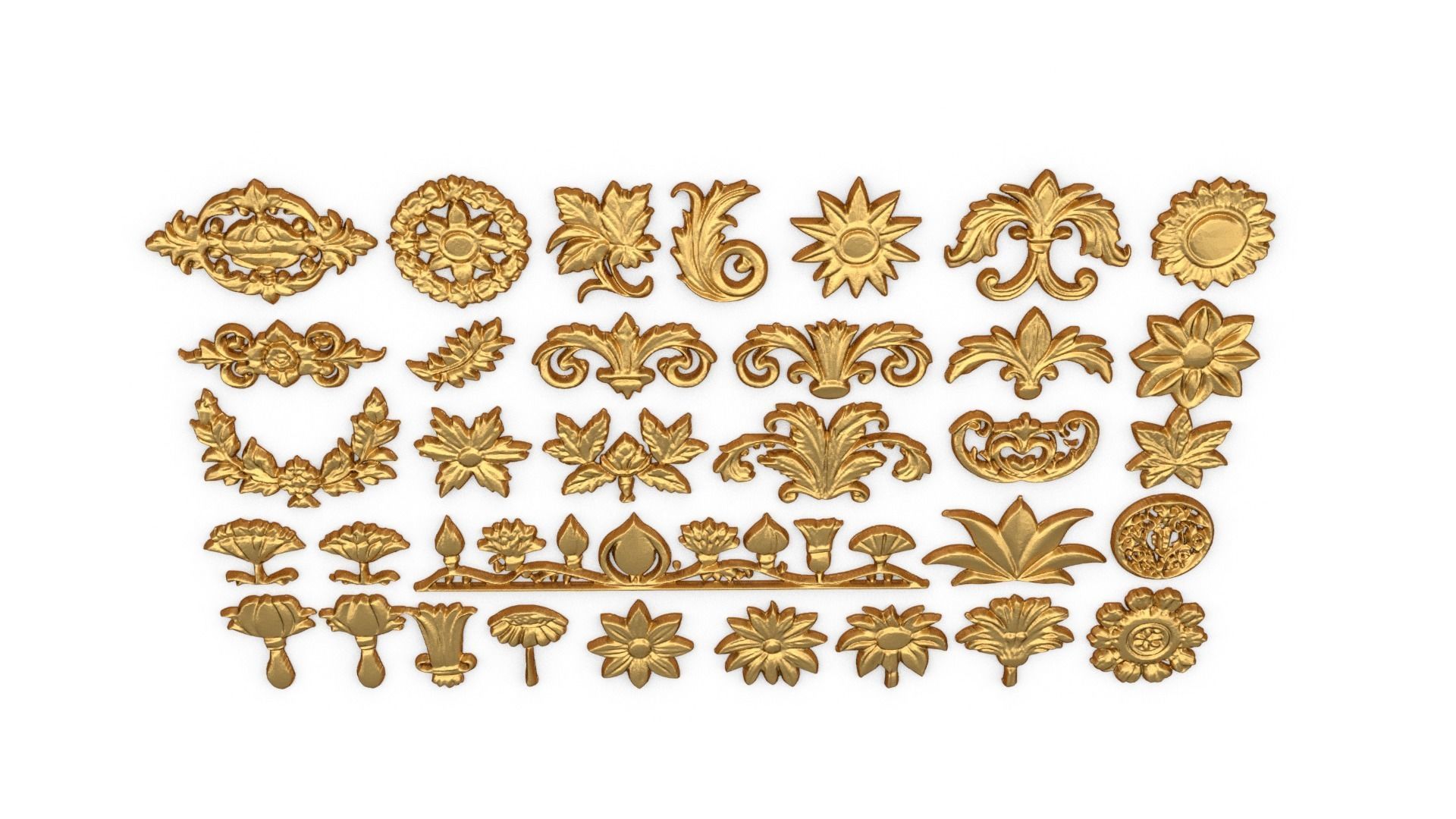 Acanthus Leaves Collection 20 3D print model_4