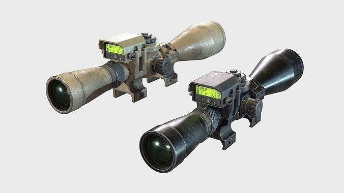 Optical Scope 101 Low-poly 3D model