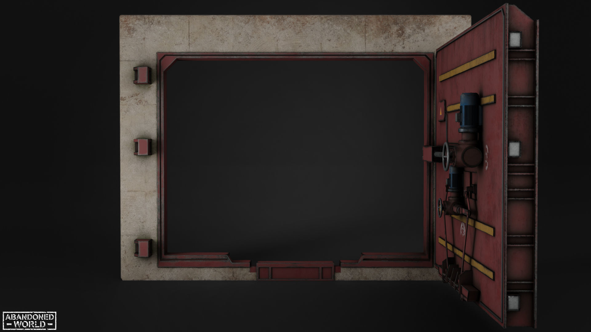 Subway Hermetic Gate Low-poly 3D model_8