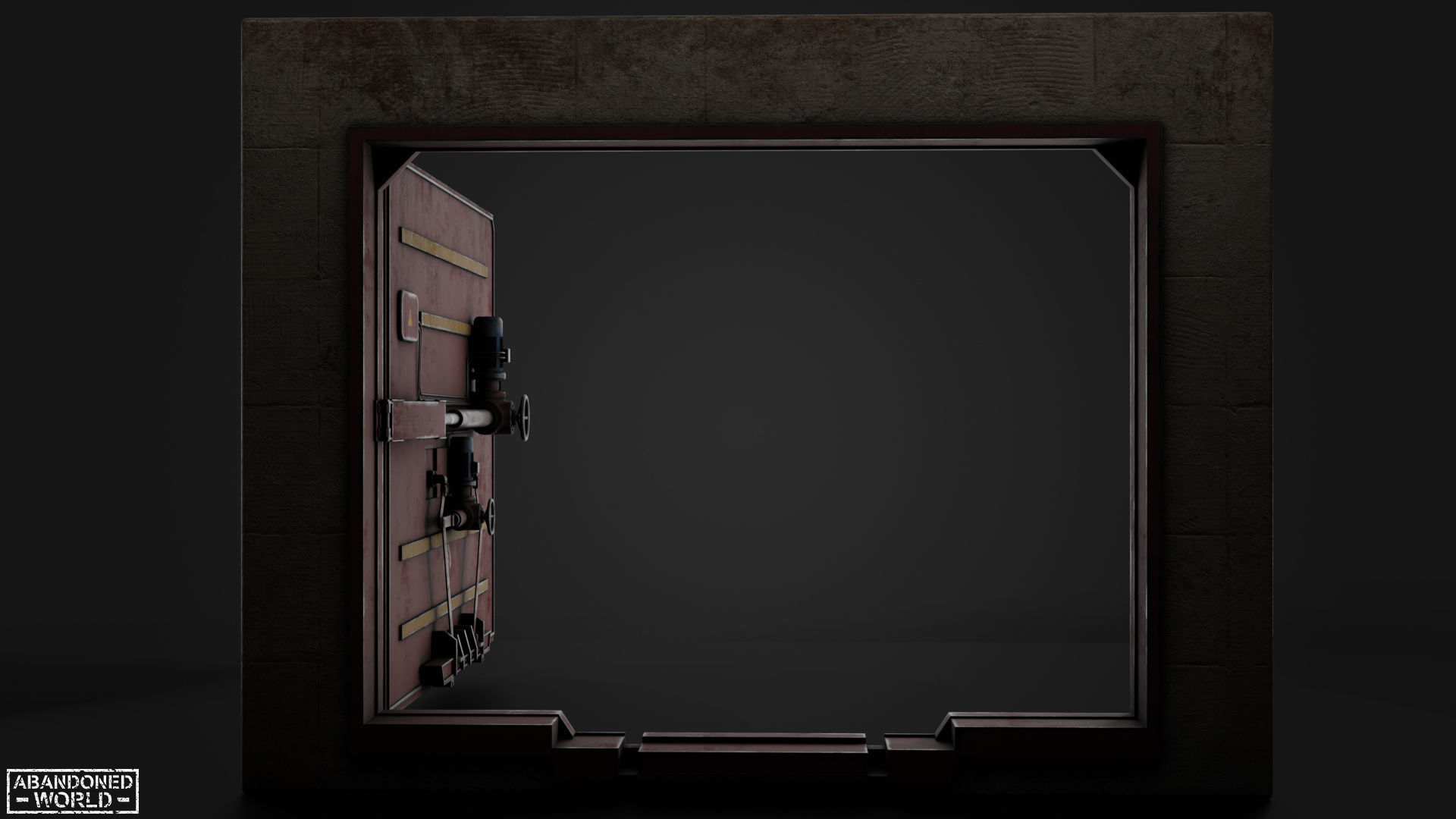 Subway Hermetic Gate Low-poly 3D model_9