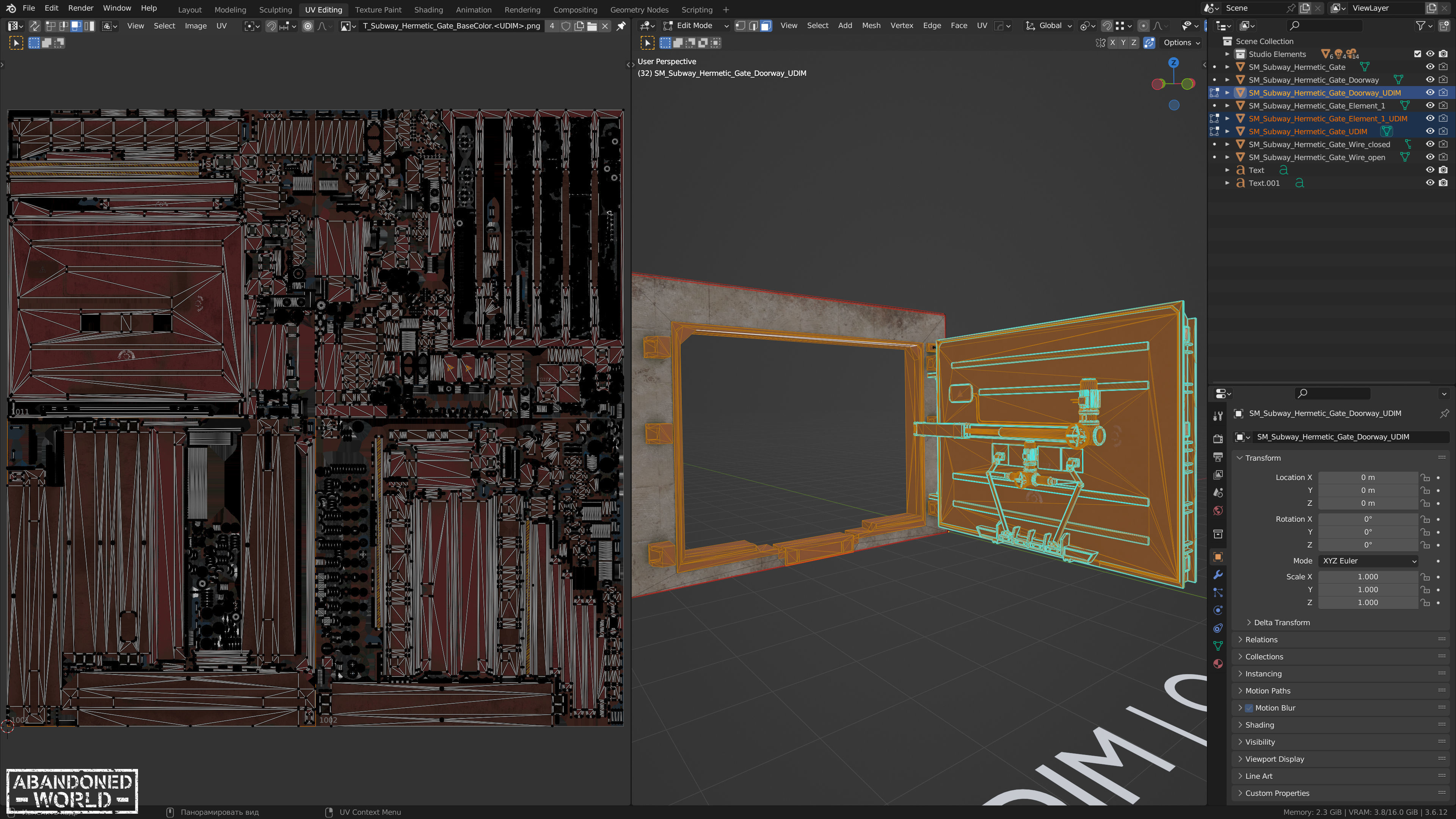 Subway Hermetic Gate Low-poly 3D model_20