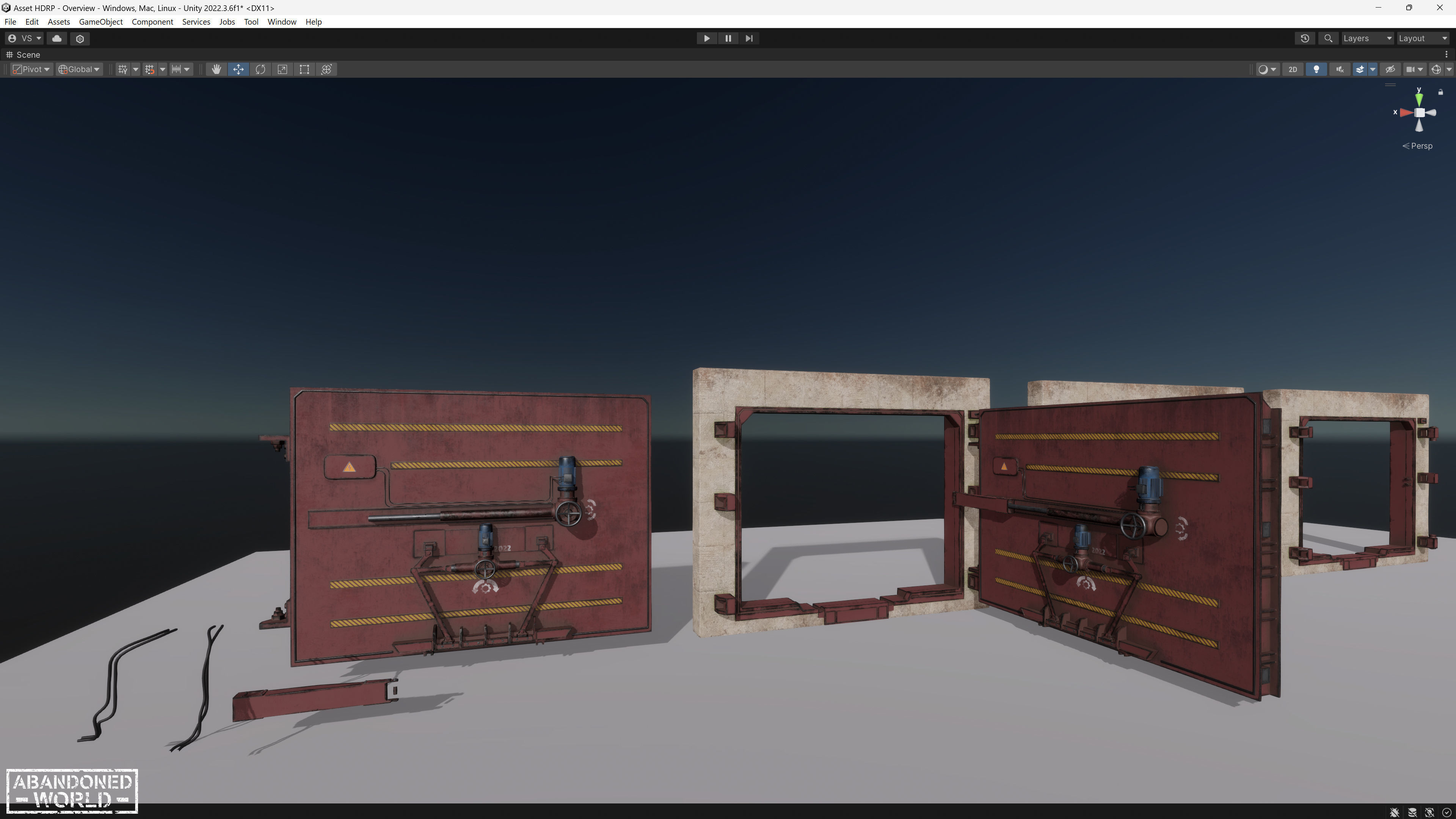 Subway Hermetic Gate Low-poly 3D model_21