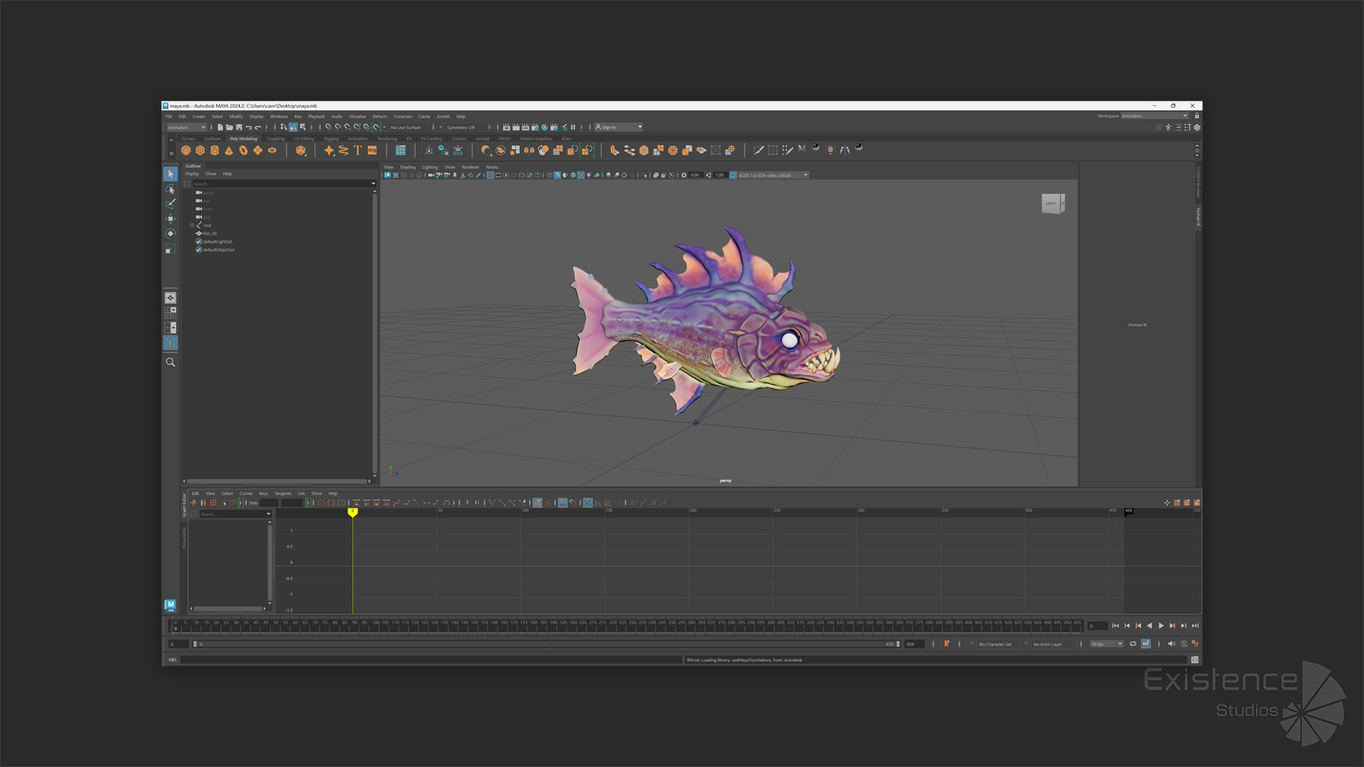 Fantasy Fish 06 - Aqua Life - Water Underwater Creature - 45 Low-poly 3D model_8