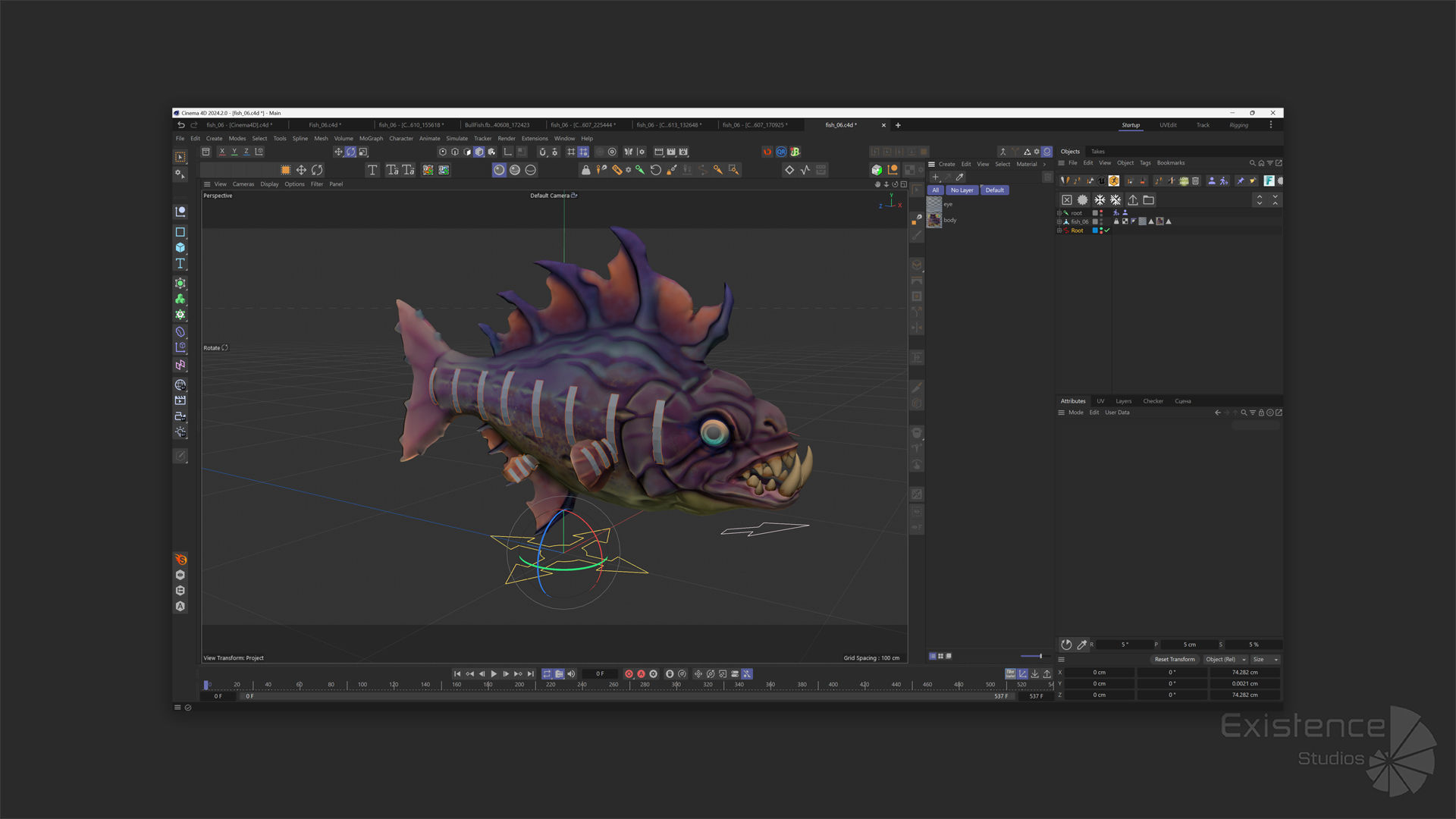 Fantasy Fish 06 - Aqua Life - Water Underwater Creature - 45 Low-poly 3D model_7