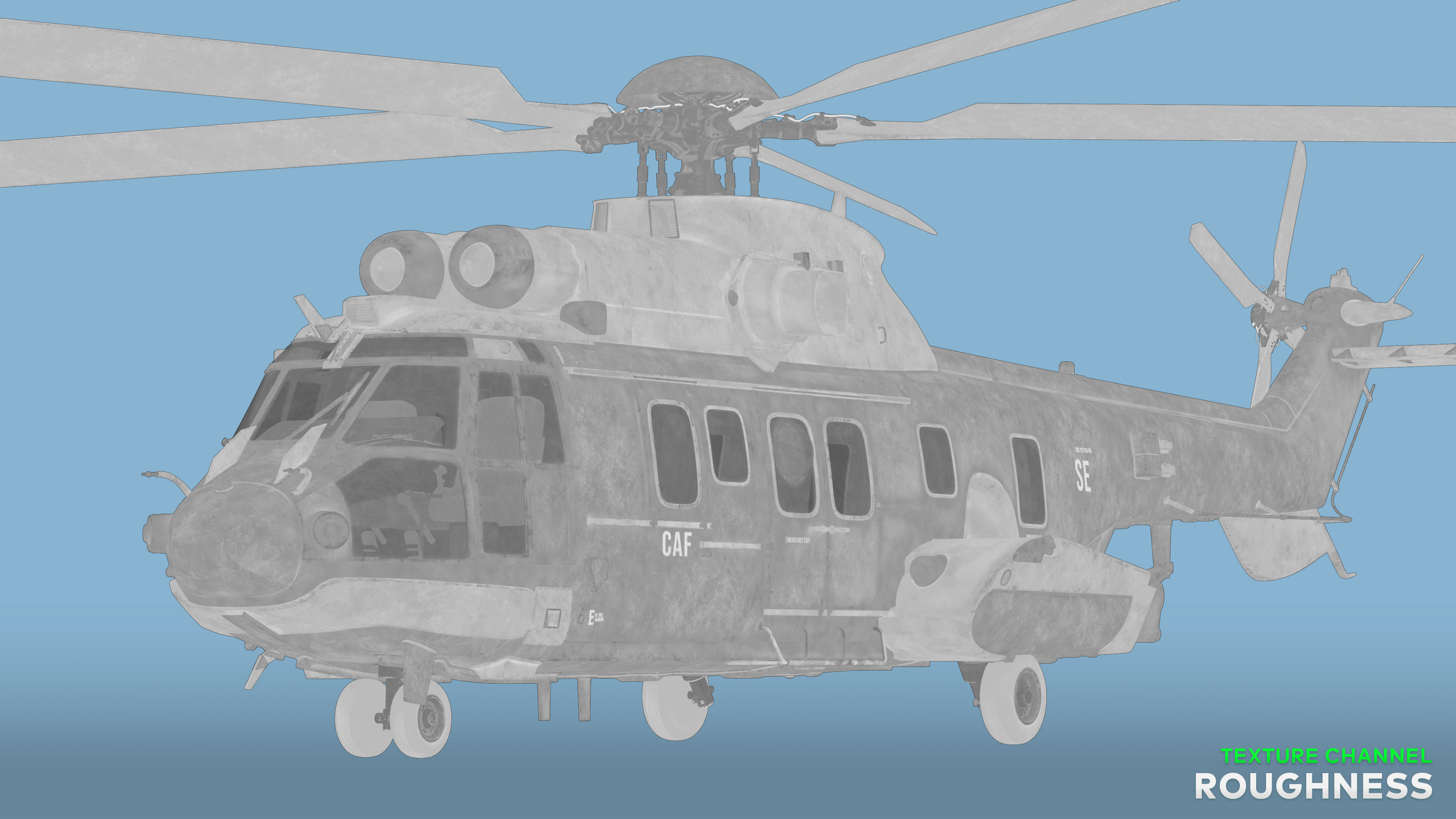 Eurocopter ELIPS NG with 6 Camouflage Skins - Game Ready Low-poly 3D model_30
