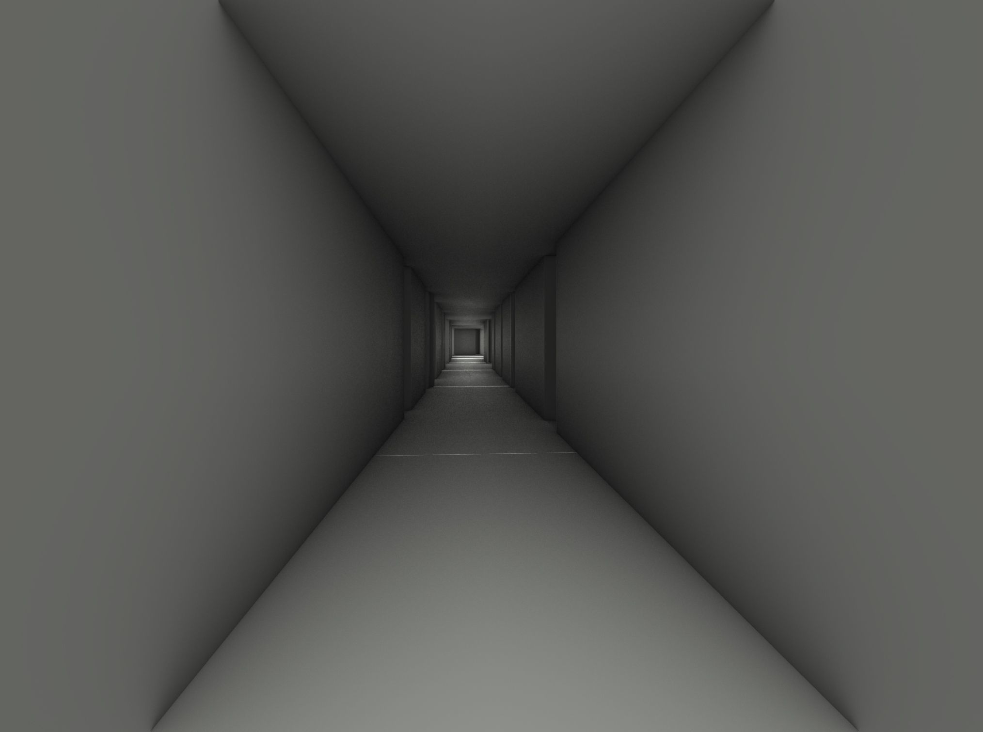 Brutalist Concrete Building 3D model_5