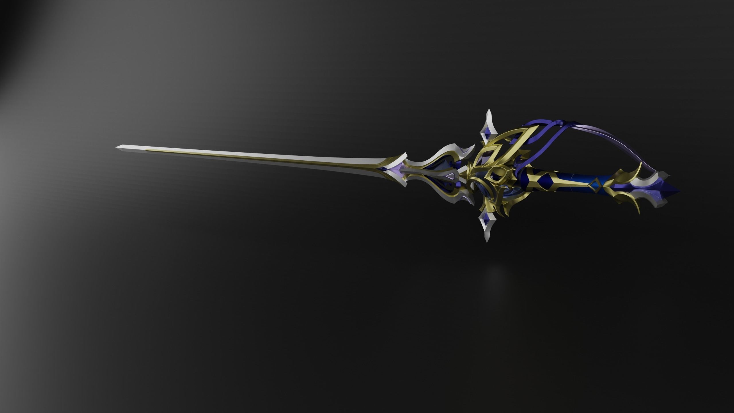 Genshin impact Absolution Clorinde Sword 3d print model 3D print model_1
