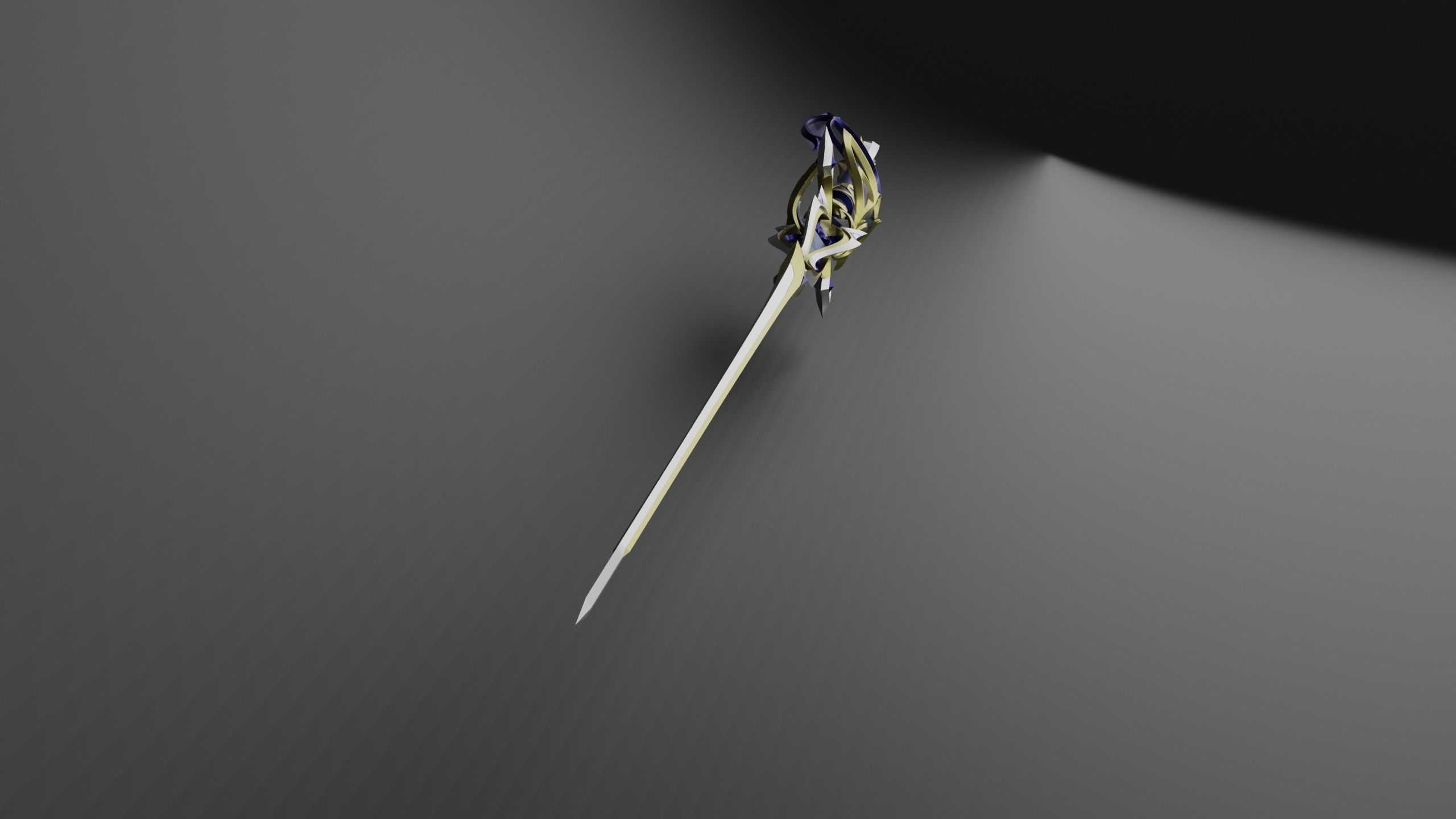 Genshin impact Absolution Clorinde Sword 3d print model 3D print model_3