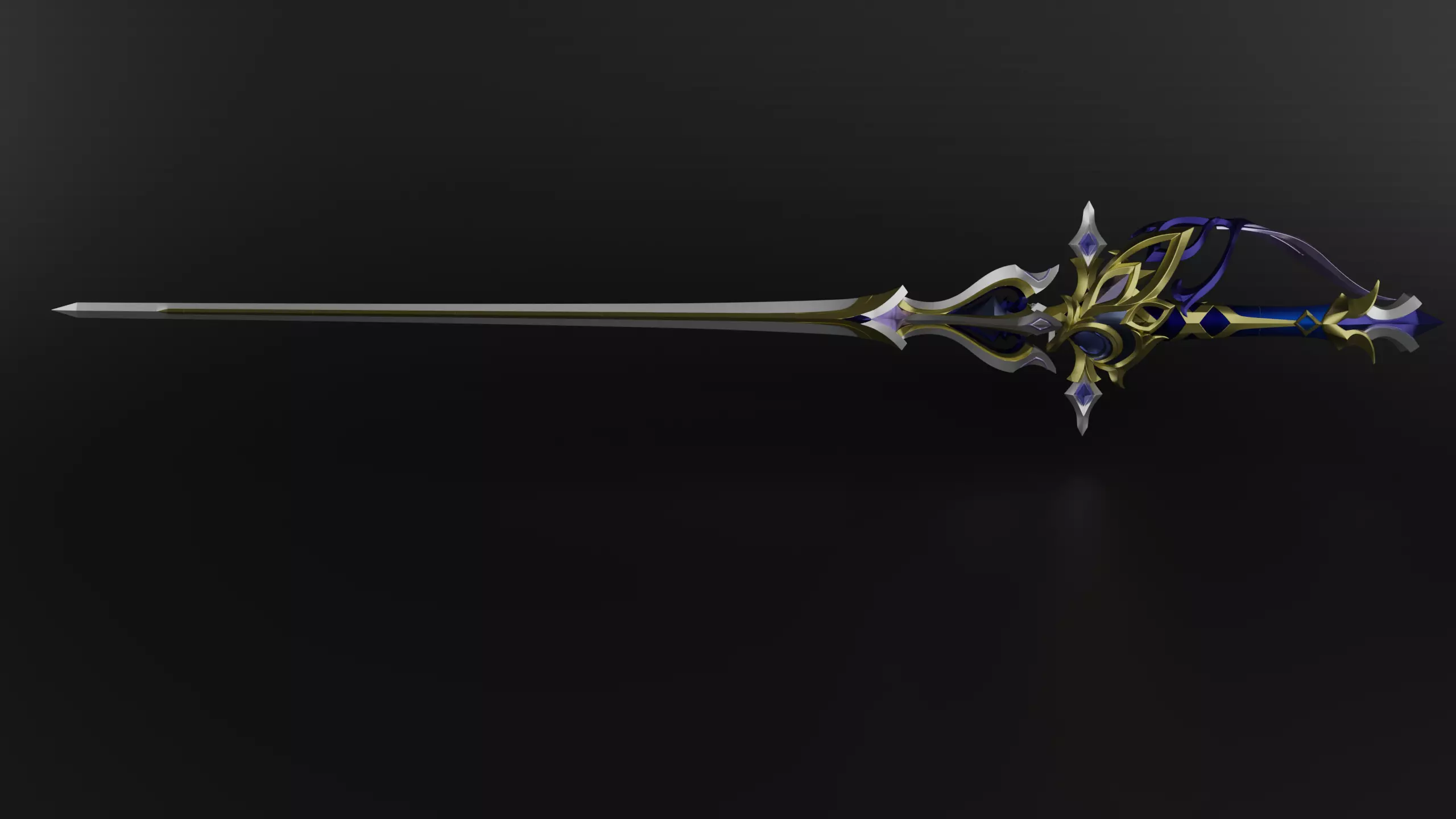 Genshin impact Absolution Clorinde Sword 3d print model 3D print model_0
